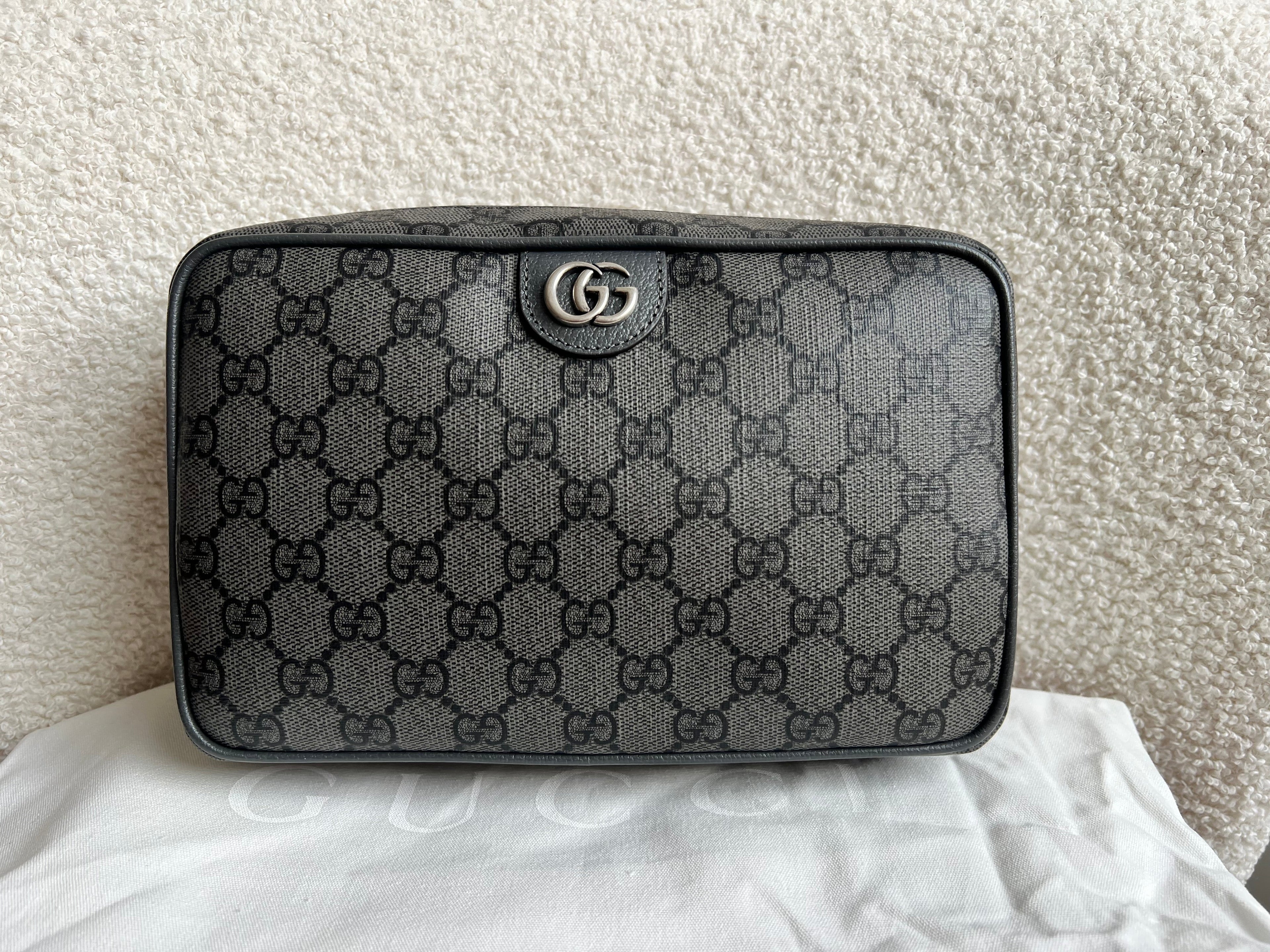Gucci Grey / Black Supreme Toiletries Bag (RRP £575)