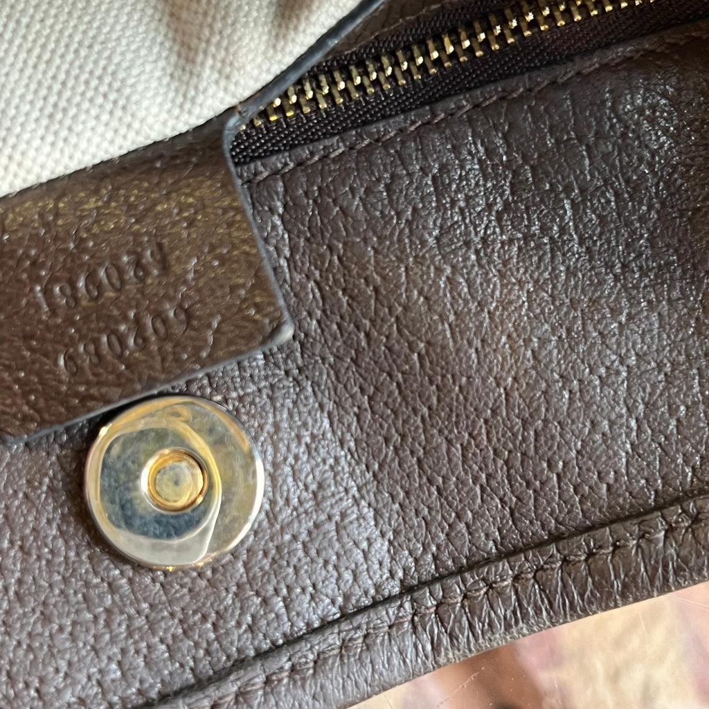 GUCCI Horsebit 1955 Messenger Maroon Gg Monogram Canvas Crossbody Bag