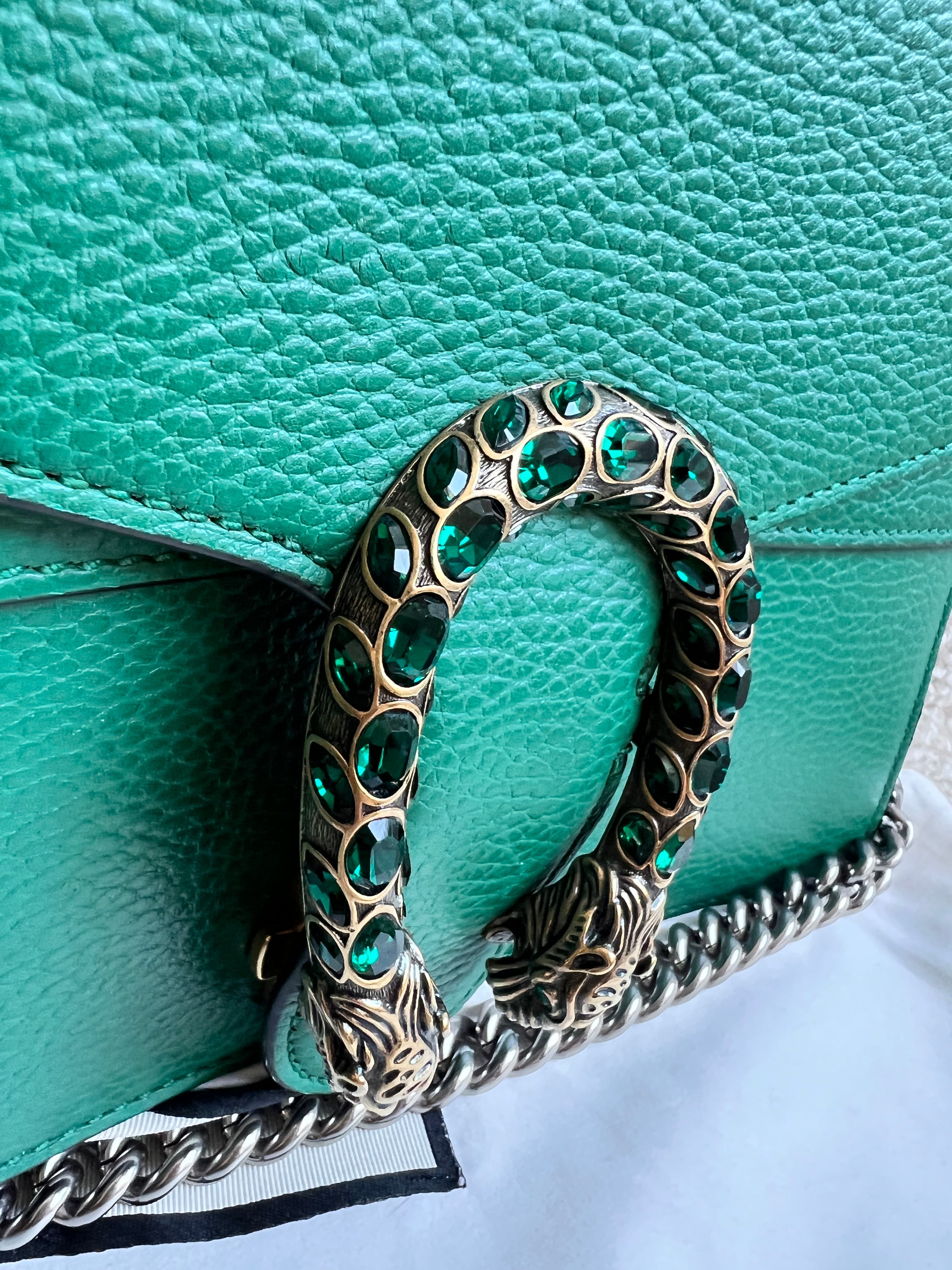 Gucci Dionysus GG Green Small Shoulder Bag (RRP £2,670)