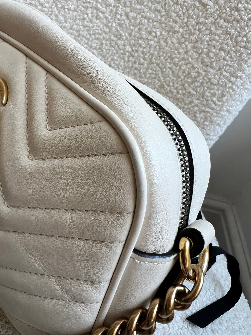 Gucci GG White Marmont Small Shoulder Bag (RRP £1440)