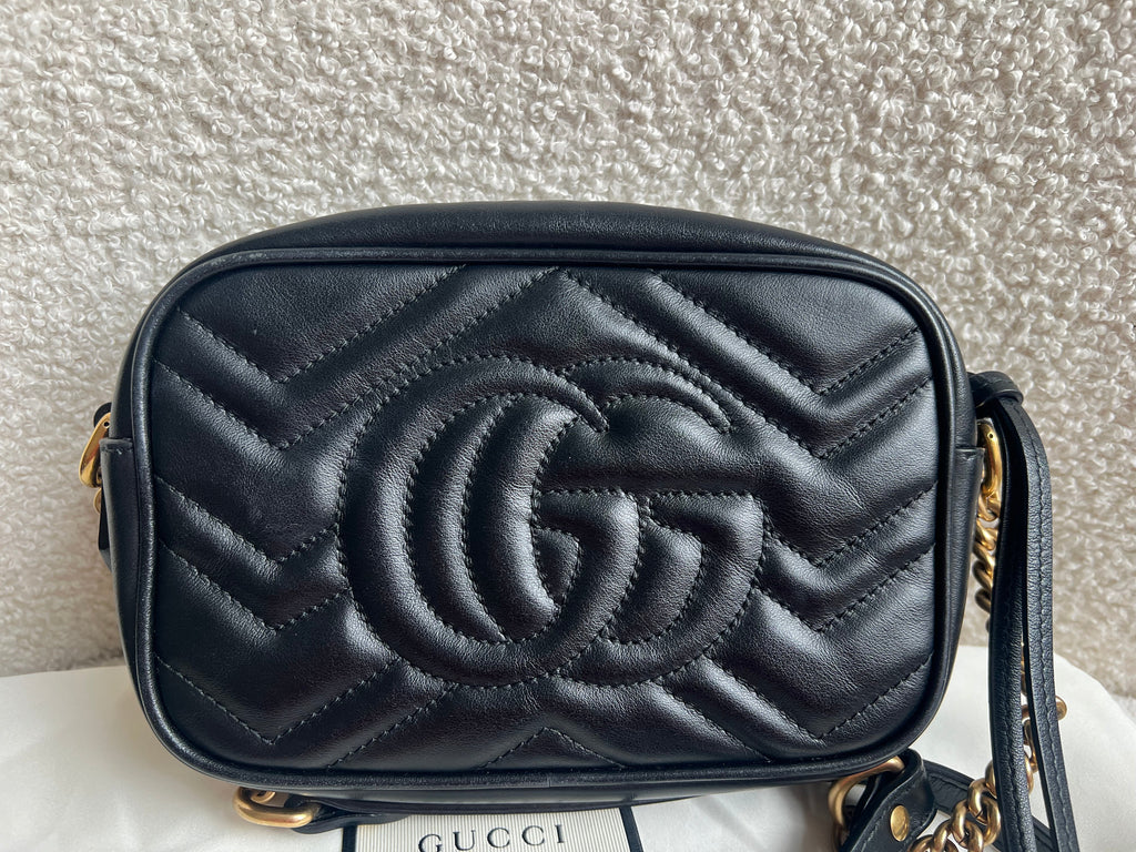 Gucci GG Black Marmont Mini Shoulder Bag (RRP £1,360)