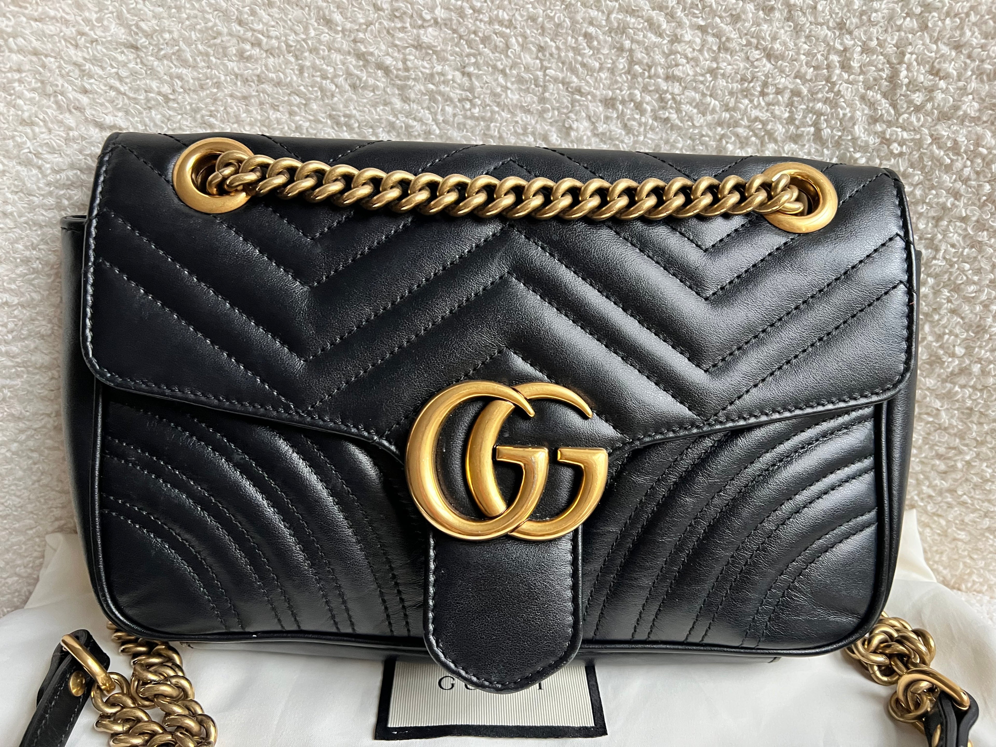 Gucci GG Black Marmont Small Shoulder Bag (RRP £2070)