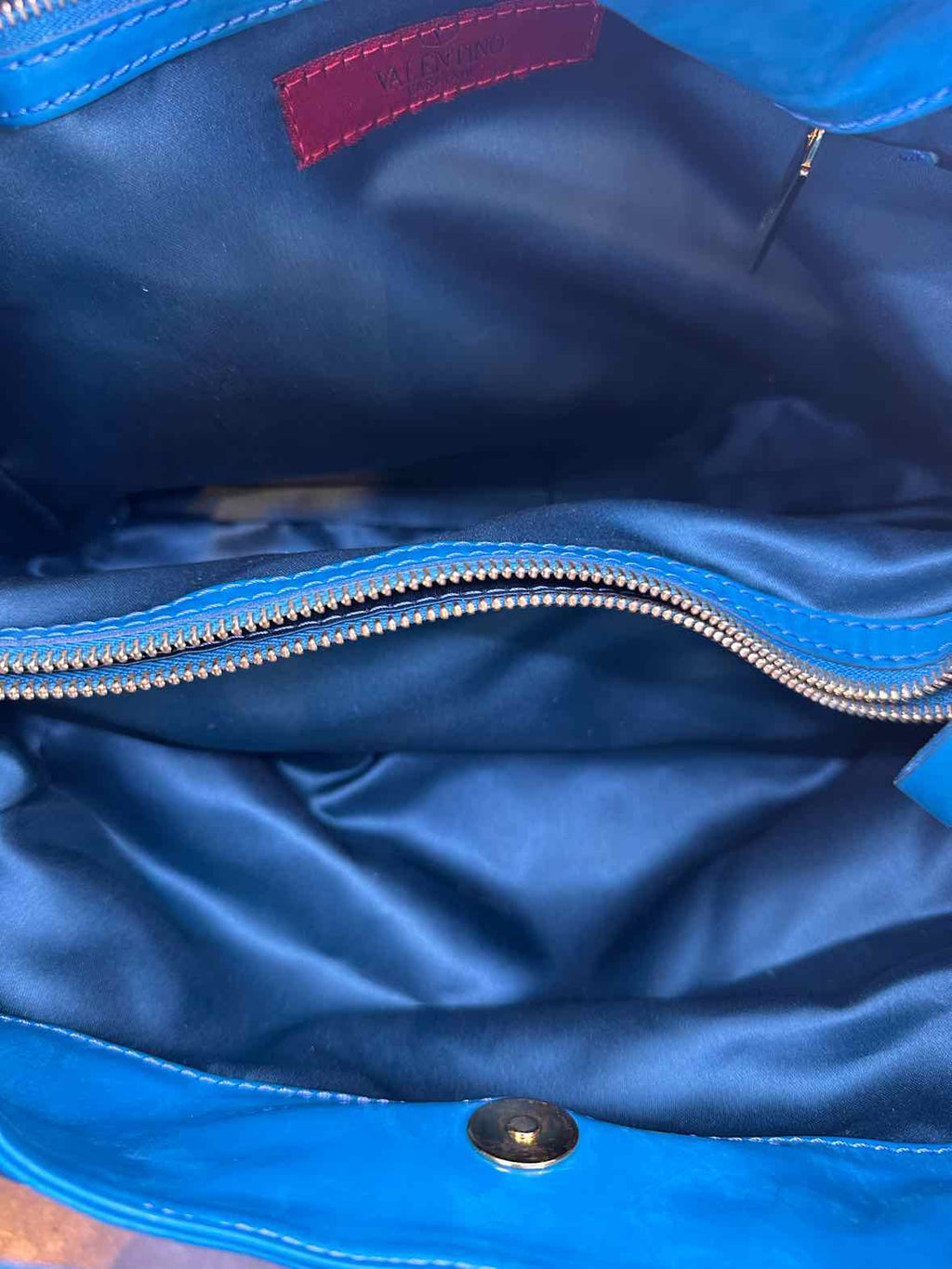 VALENTINO Blue Patent Leather Handbag