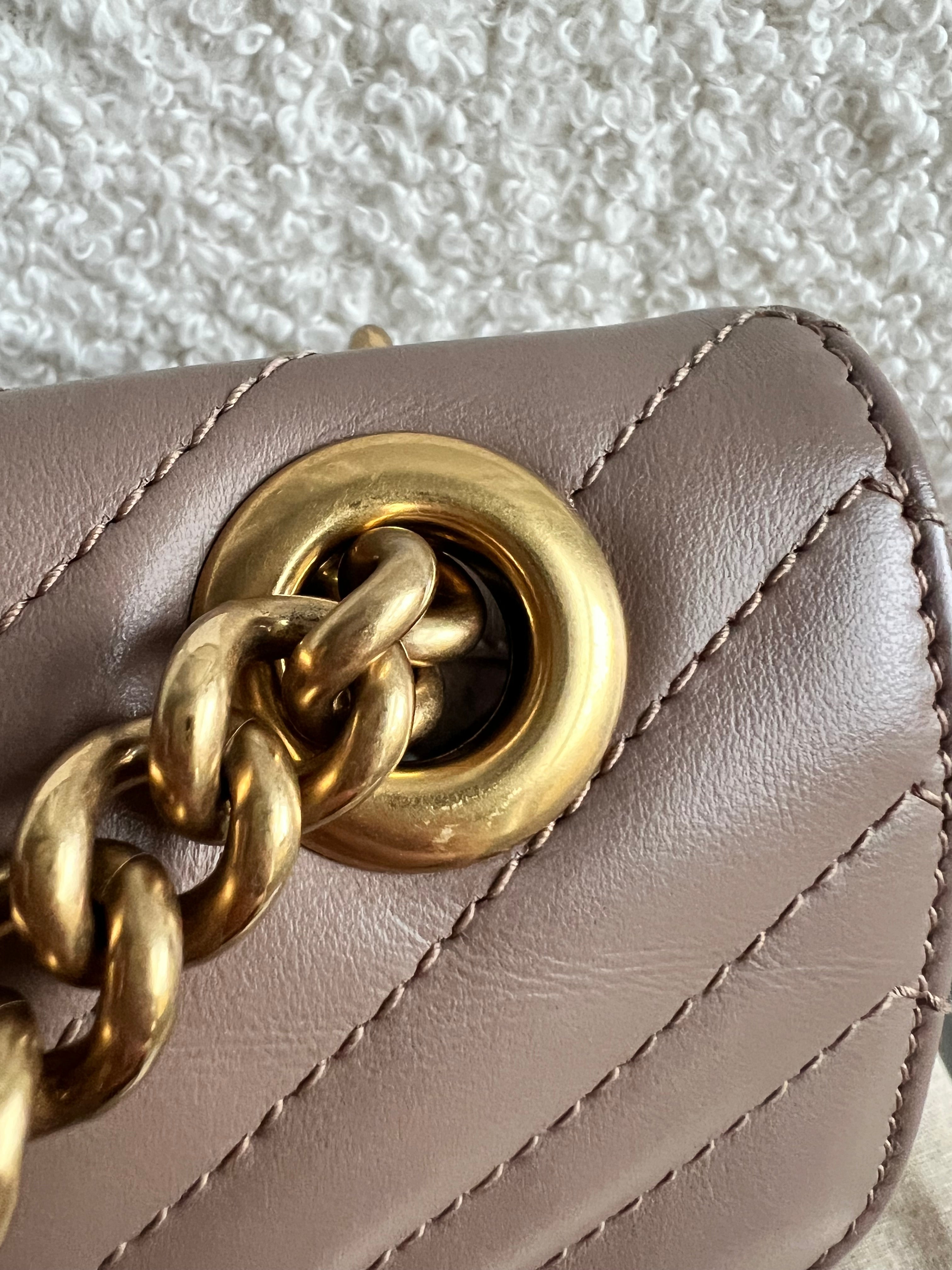 Gucci GG Dusty Pink Marmont Small Shoulder Bag (RRP £2070)