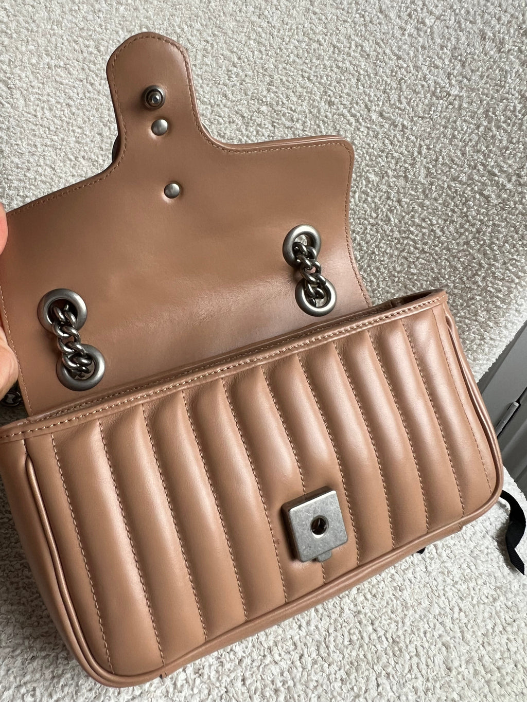 Gucci GG Beige Aria Marmont Mini Shoulder Bag (RRP £1800)