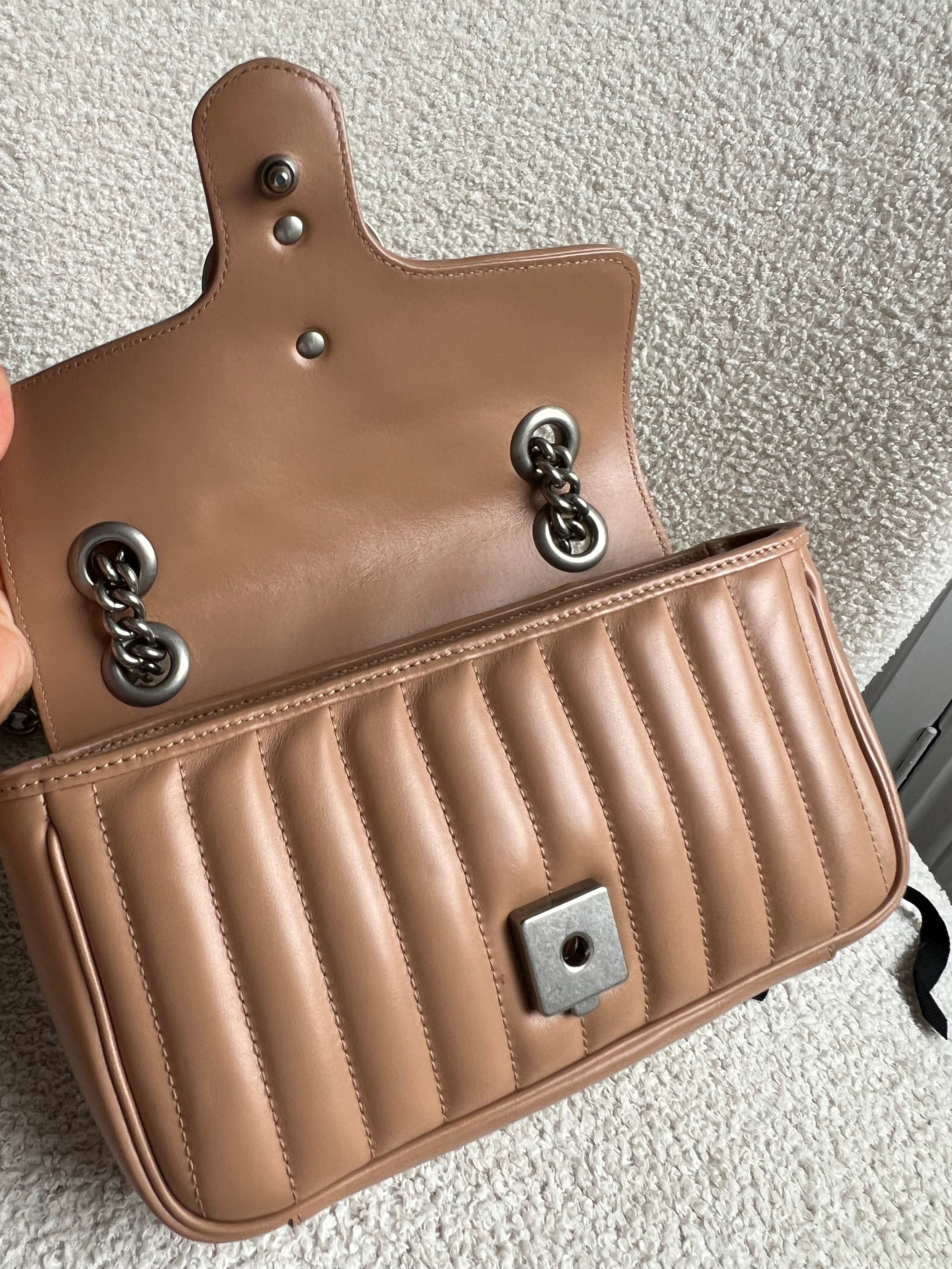 Gucci GG Beige Aria Marmont Mini Shoulder Bag (RRP £1800)