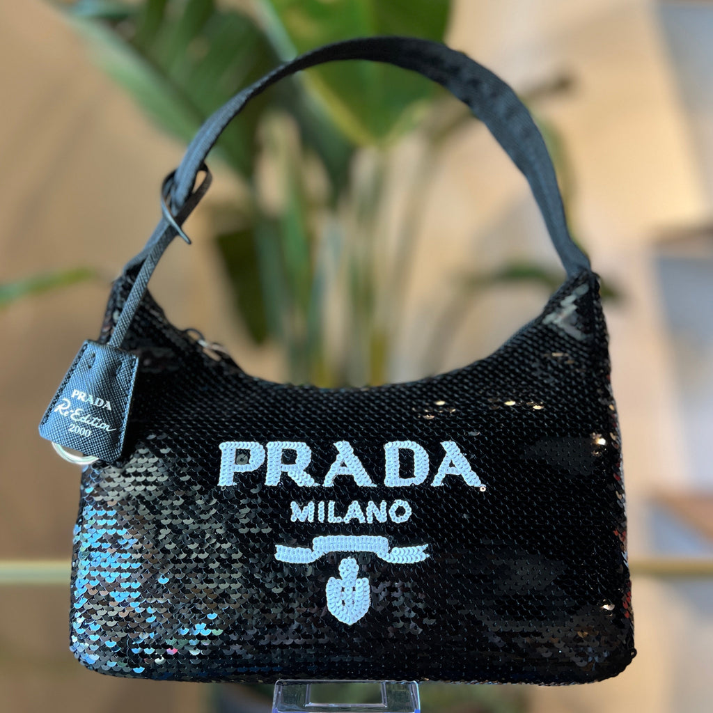 PRADA Re Edition Sequins Shoulder Bag Mini