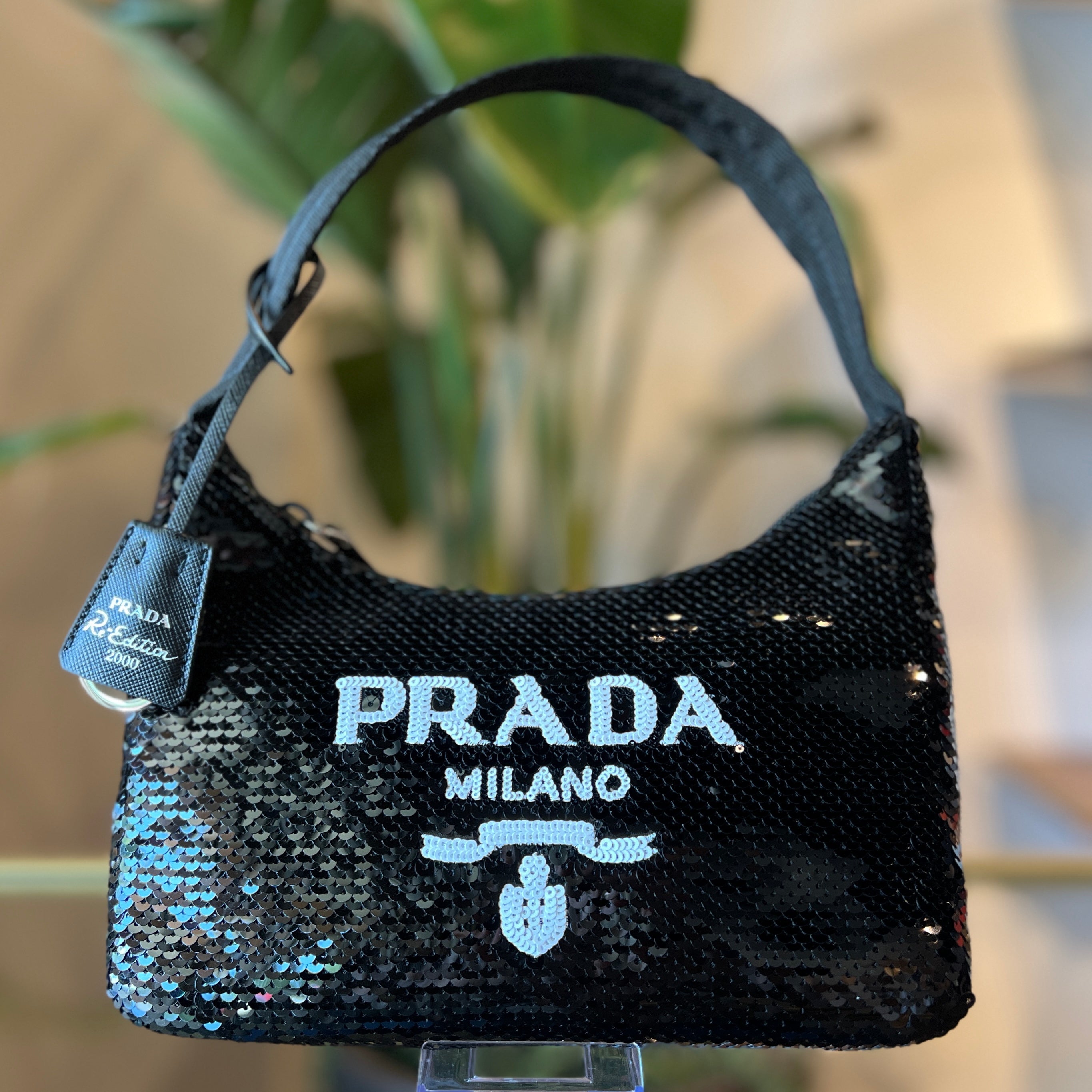 PRADA Re Edition Sequins Shoulder Bag Mini