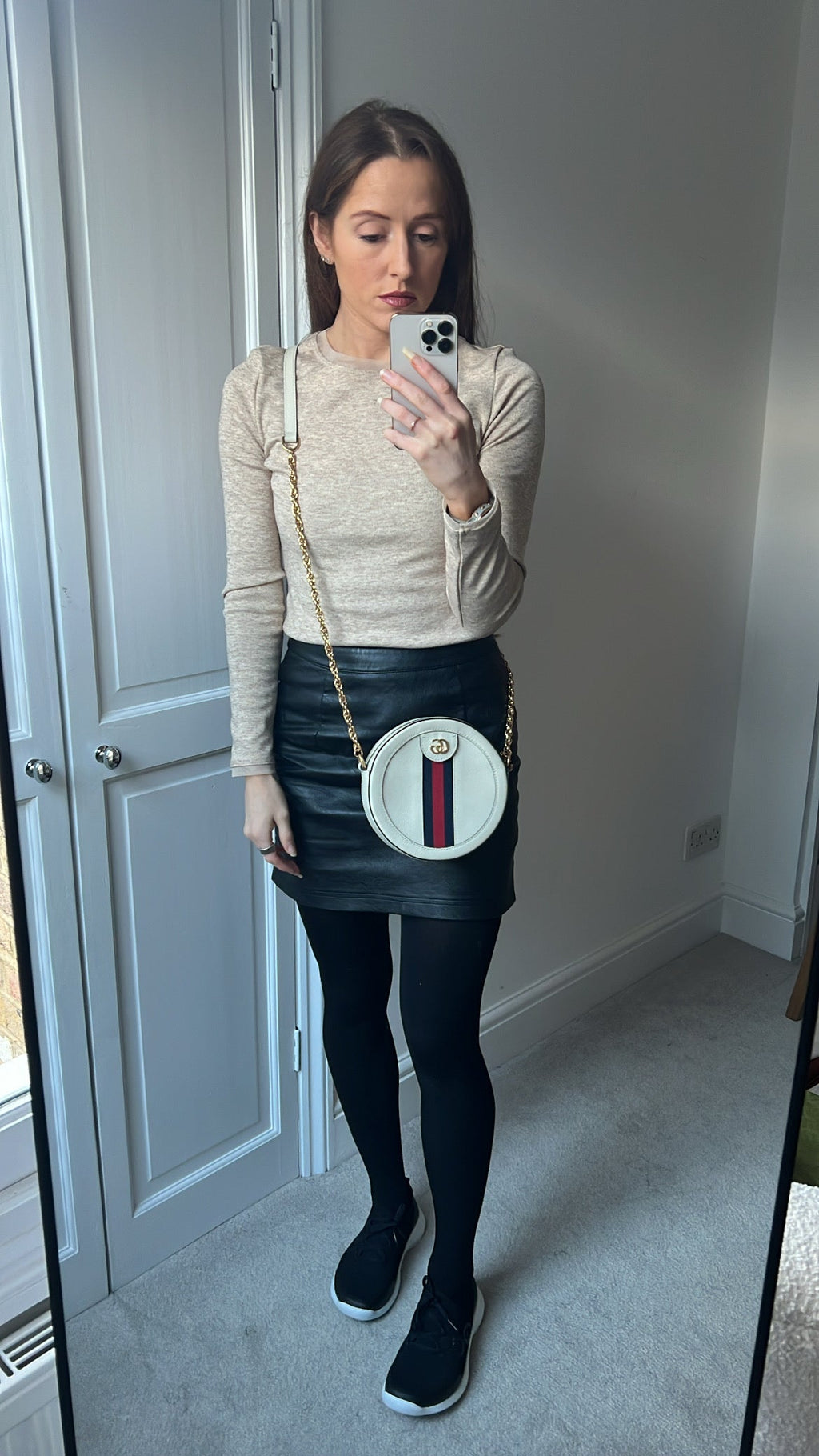 Gucci GG Round White Ophidia Small Shoulder Bag