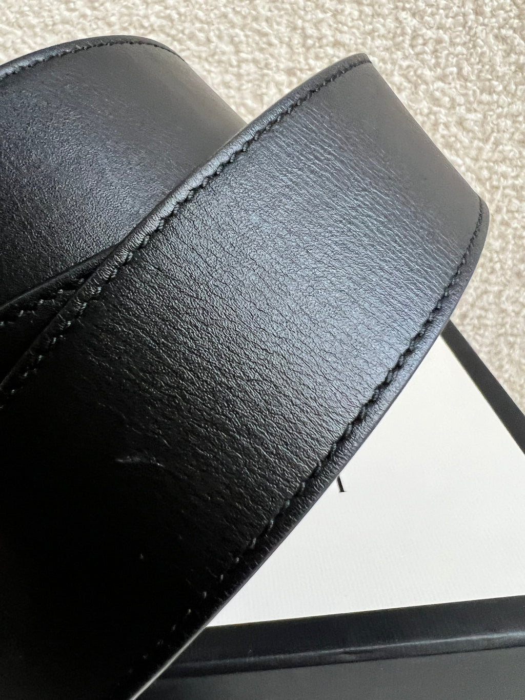 Gucci GG Marmont Black Wide Leather Belt with Shiny Gold Buckle (RRP £410)