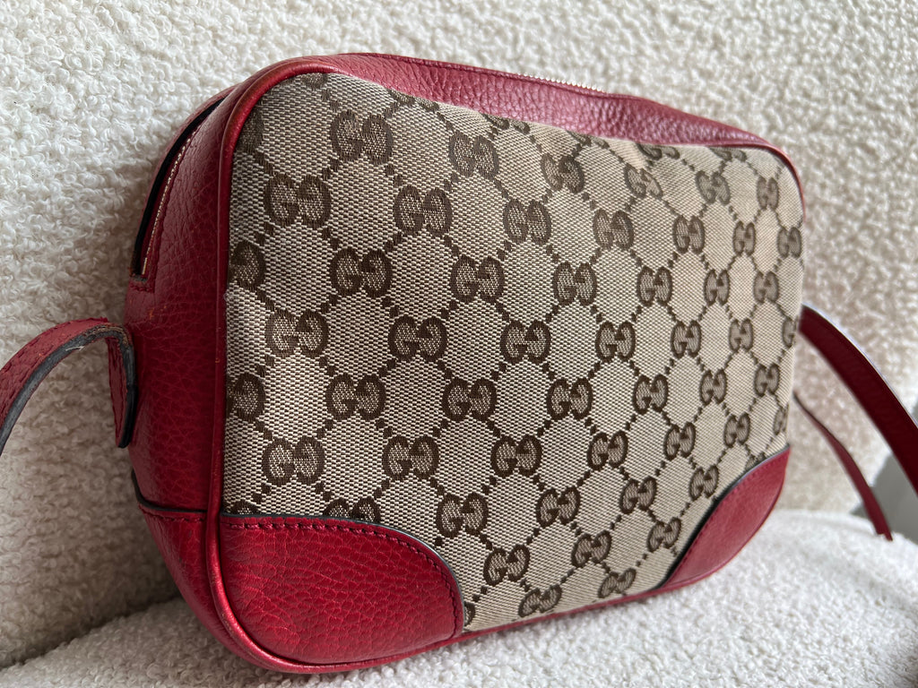 Gucci Bree GG Canvas Red Small Messenger Bag