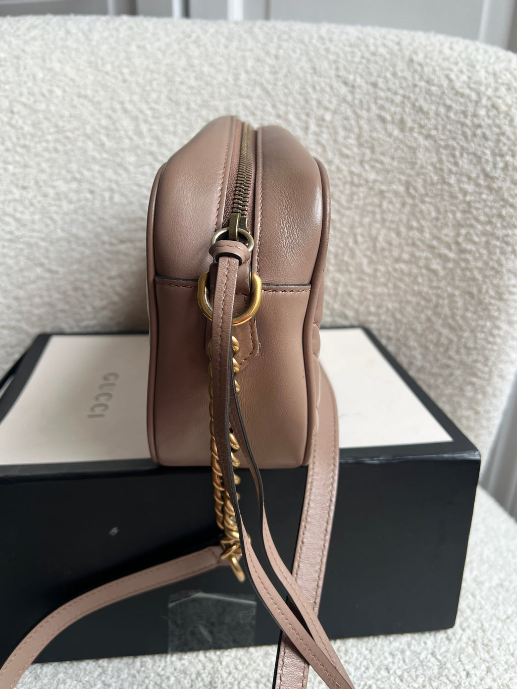 Gucci GG Marmont Dusty Pink Small Shoulder Bag (RRP £1440)