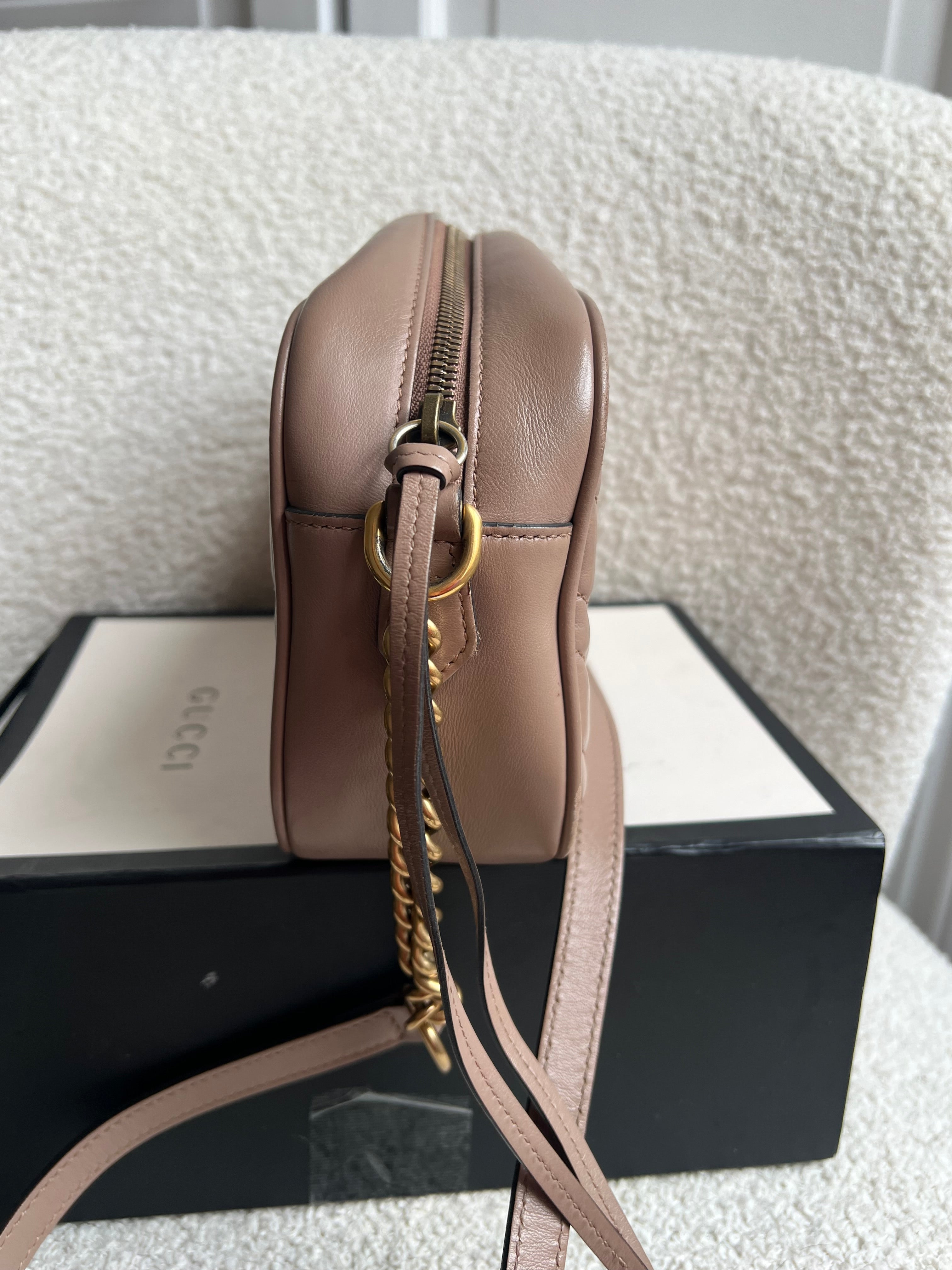 Gucci GG Marmont Dusty Pink Small Shoulder Bag (RRP £1440)
