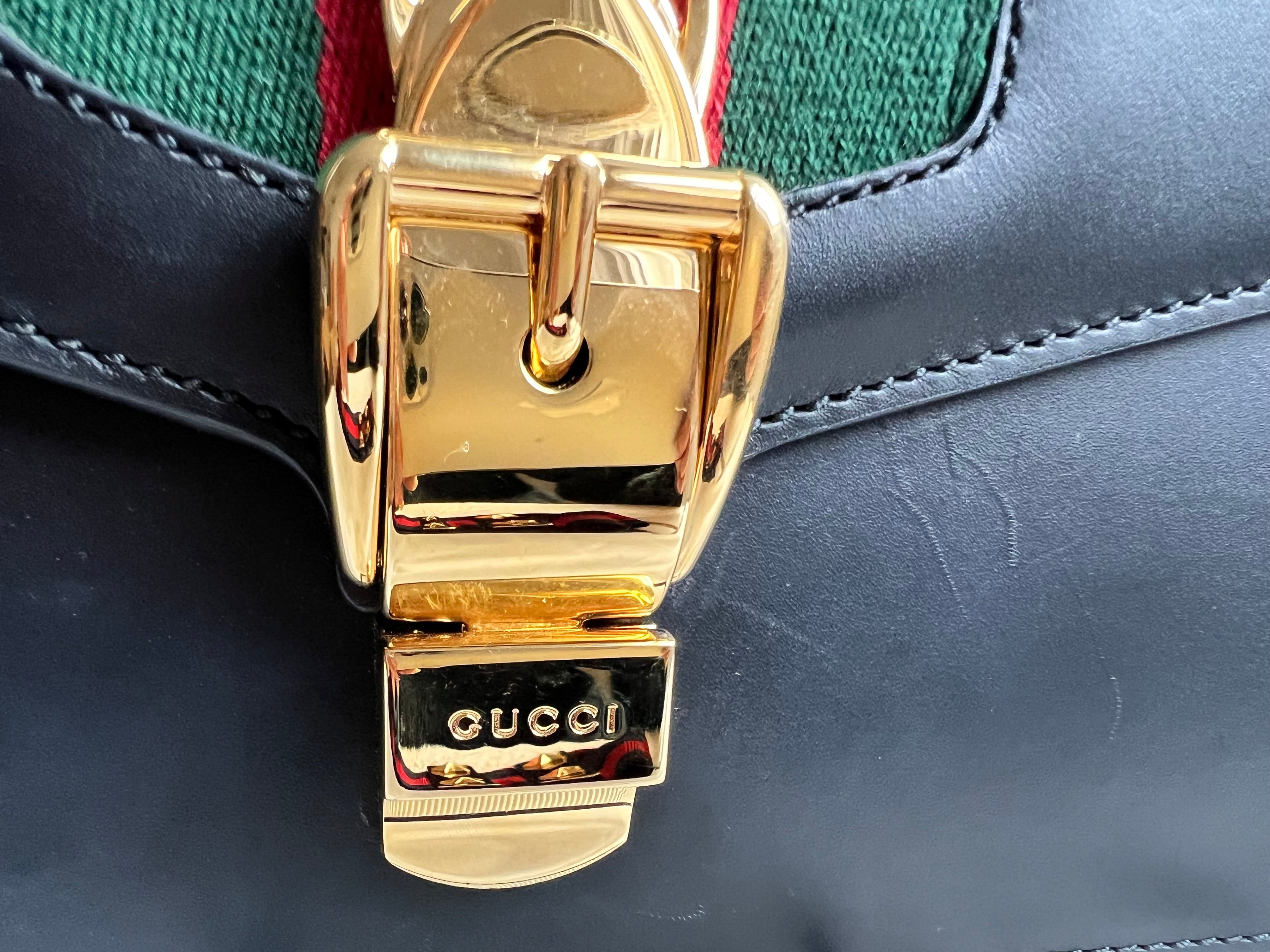 Gucci Navy Blue Sylvie Small Bag (RRP £1,920)