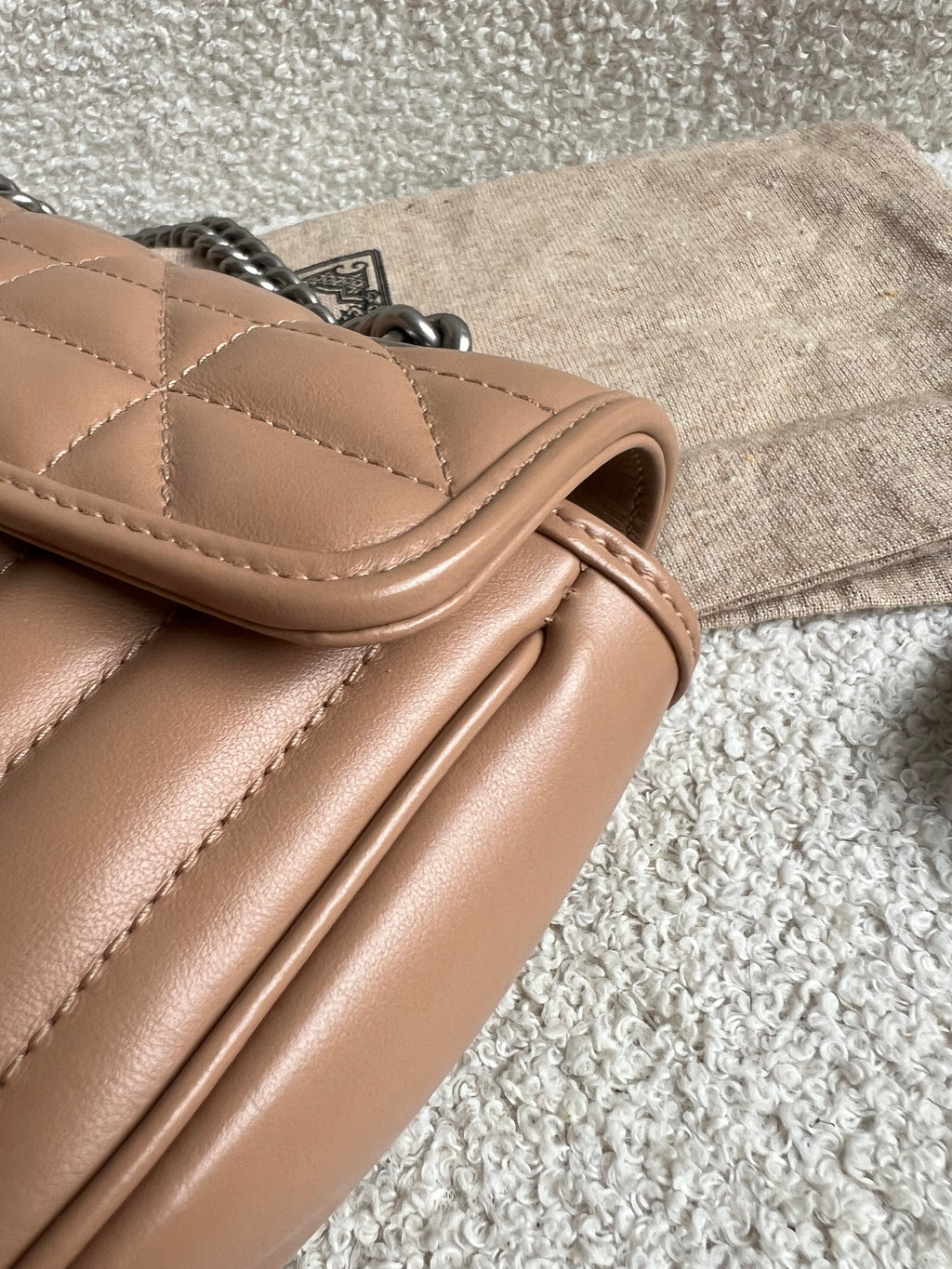 Gucci GG Beige Aria Marmont Mini Shoulder Bag (RRP £1800)