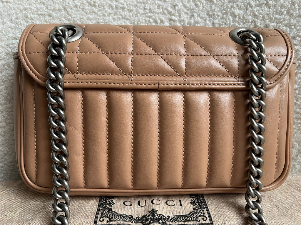 Gucci GG Beige Aria Marmont Mini Shoulder Bag (RRP £1800)