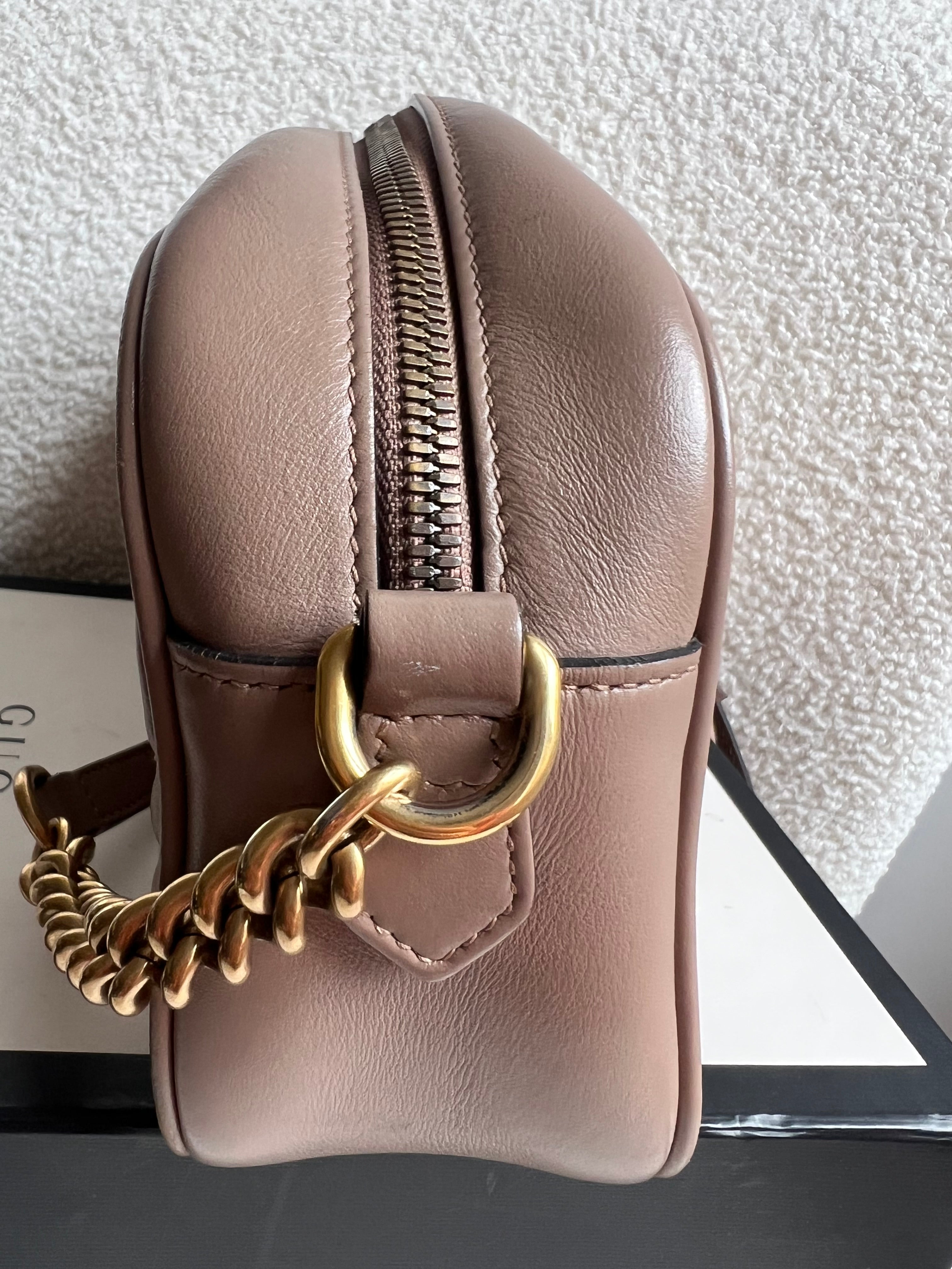 Gucci GG Marmont Dusty Pink Small Shoulder Bag (RRP £1440)