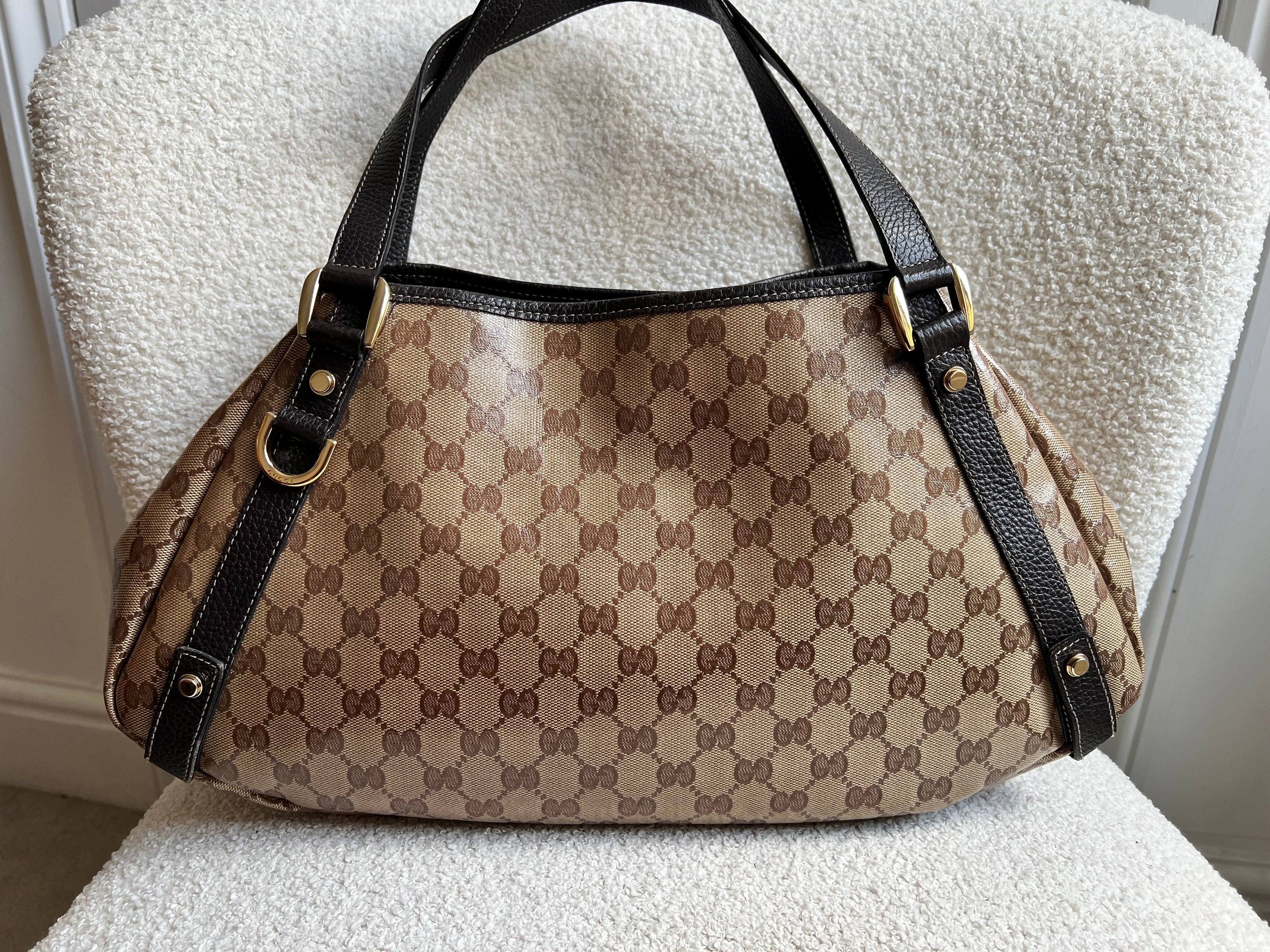 Gucci GG Coated Canvas Abbey Hobo