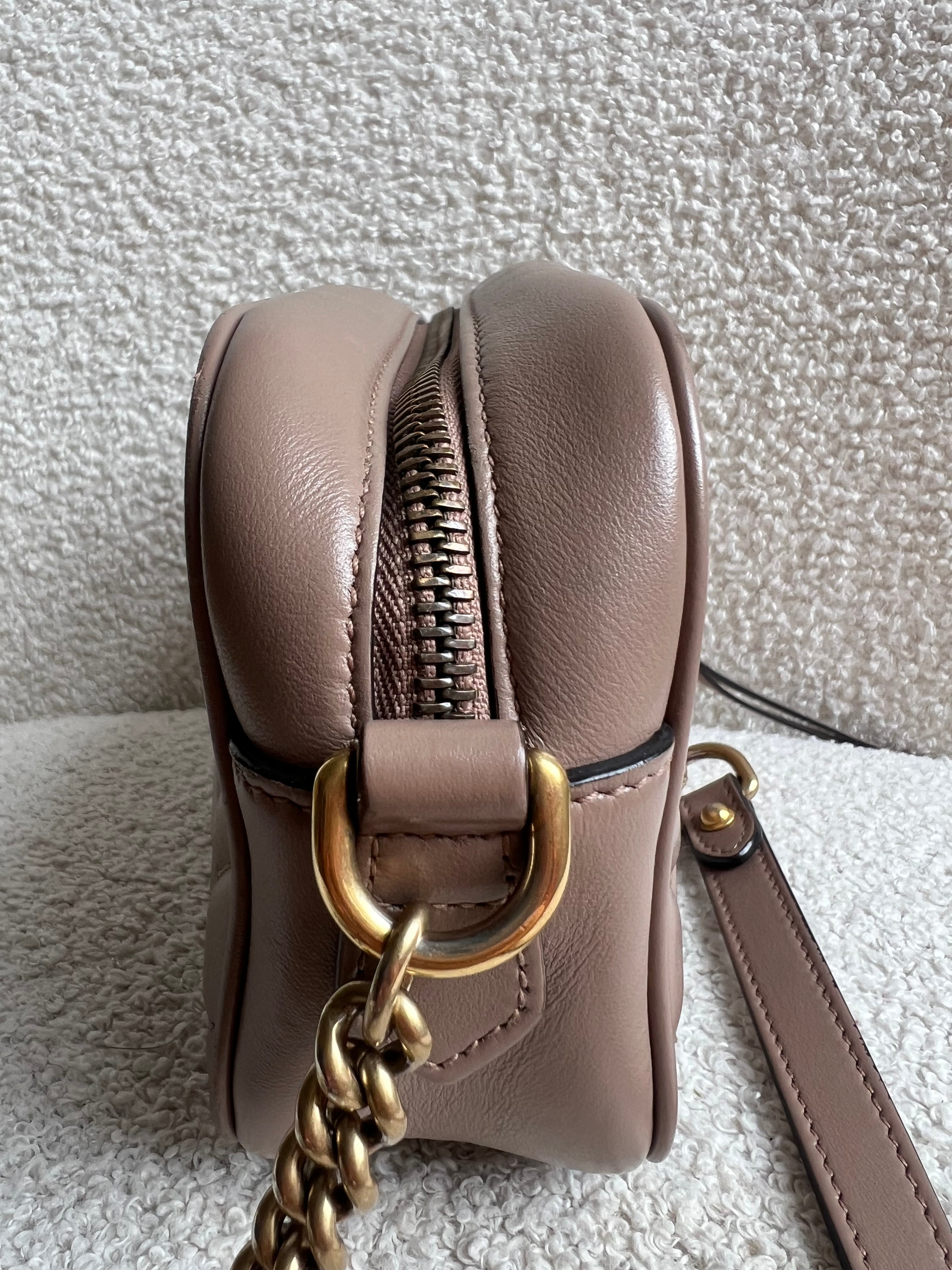 Gucci GG Dusty Pink Marmont Mini Shoulder Bag (RRP £1,360)