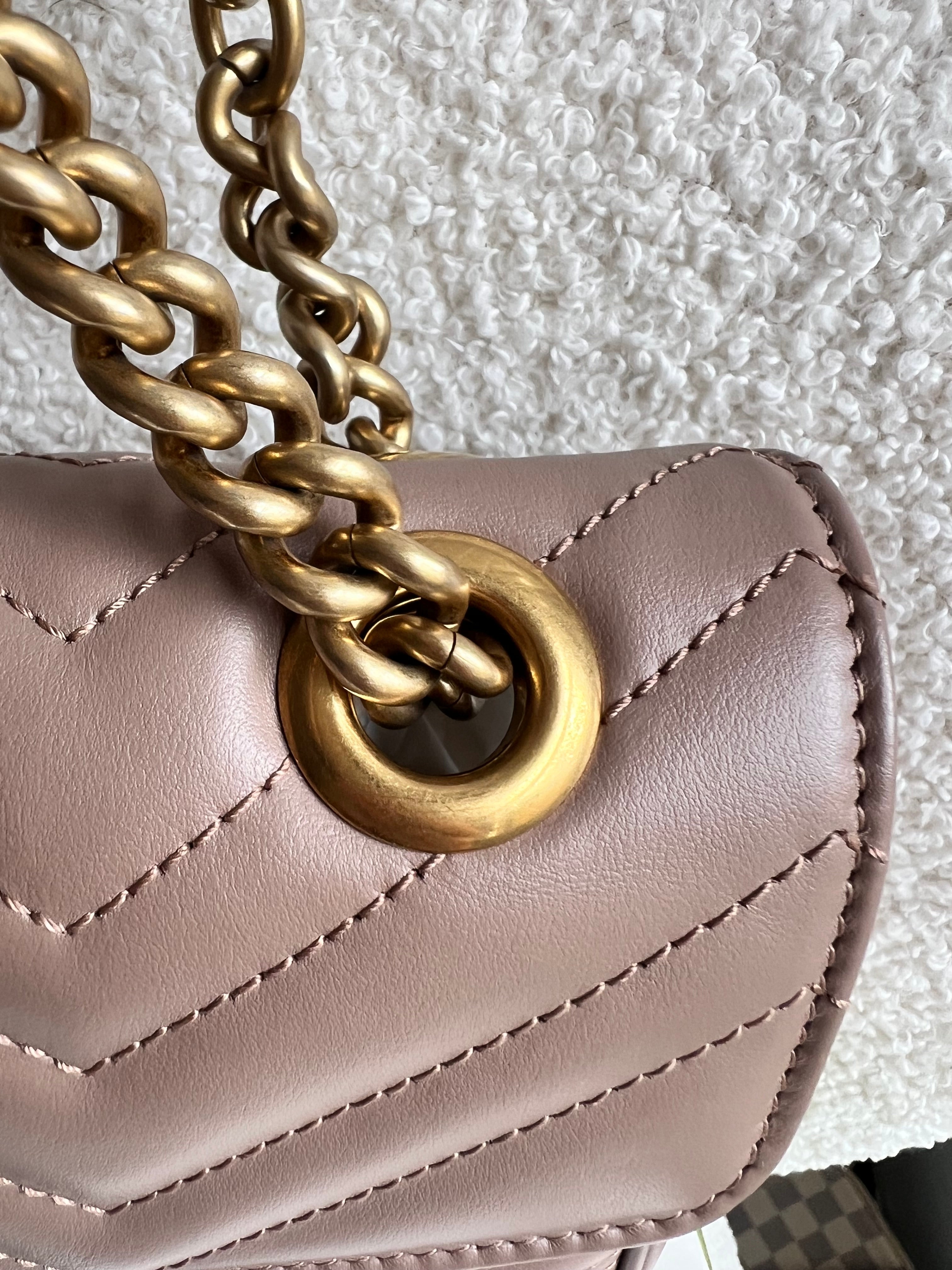 Gucci GG Dusty Pink Marmont Small Shoulder Bag (RRP £2070)