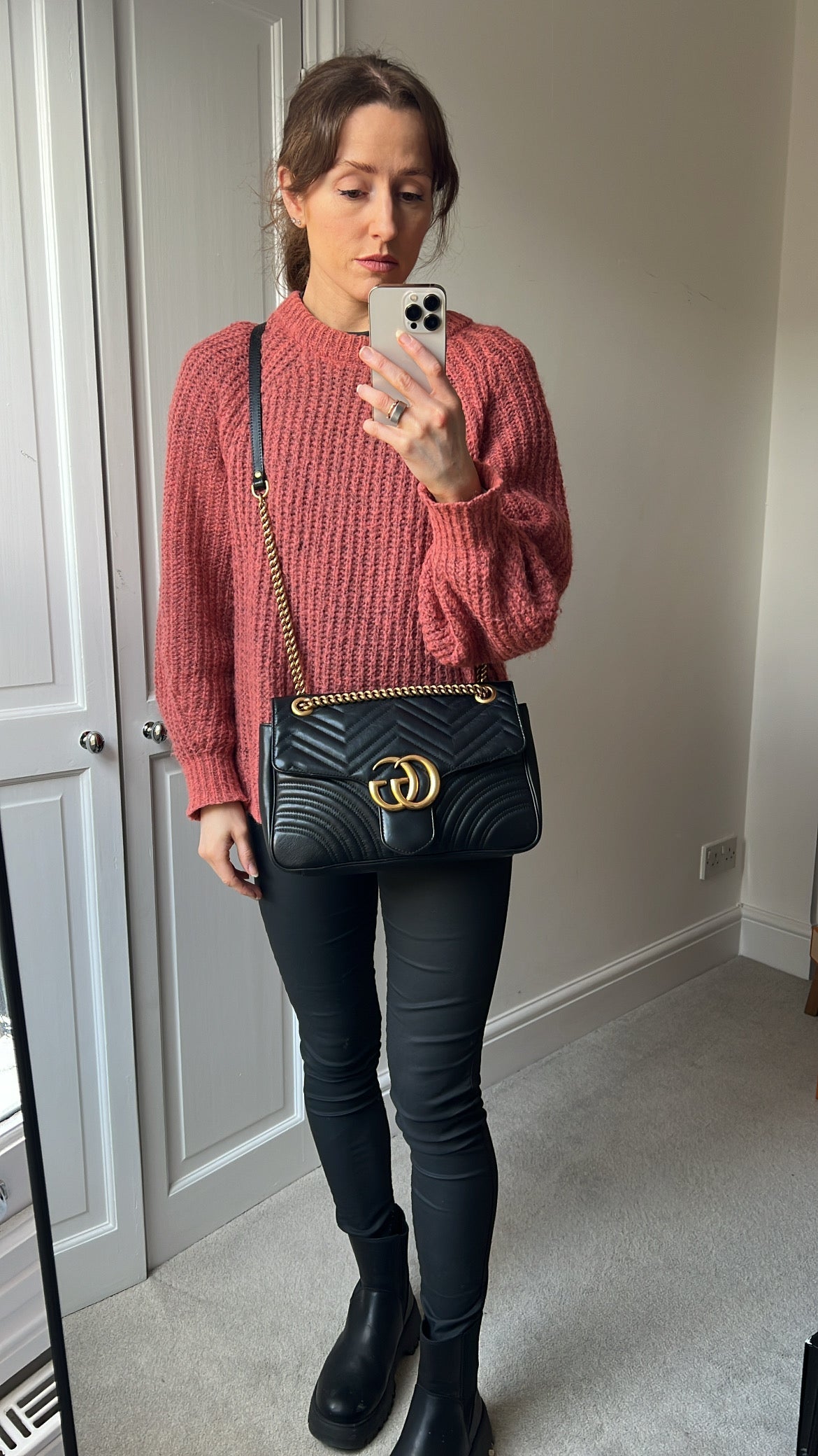 Gucci GG Black Marmont Medium Shoulder Bag (RRP £2,340)