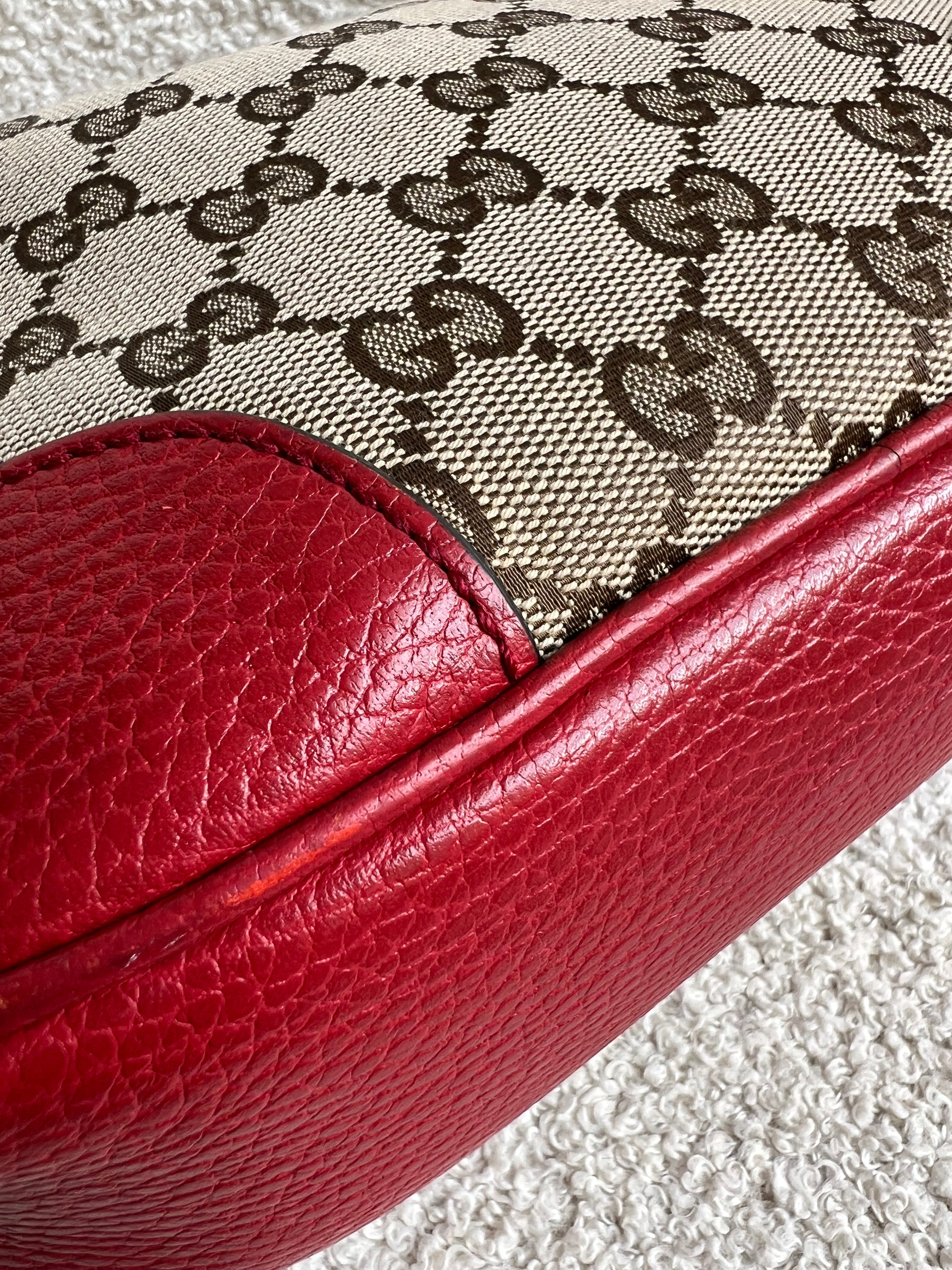 Gucci Bree GG Canvas Red Small Messenger Bag