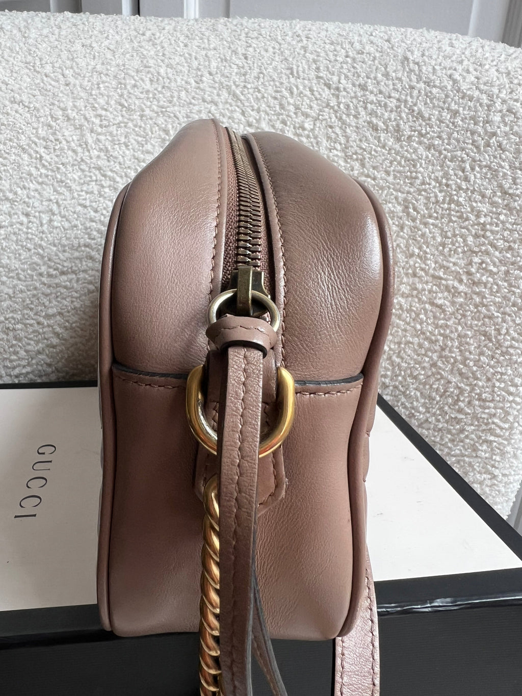 Gucci GG Marmont Dusty Pink Small Shoulder Bag (RRP £1440)