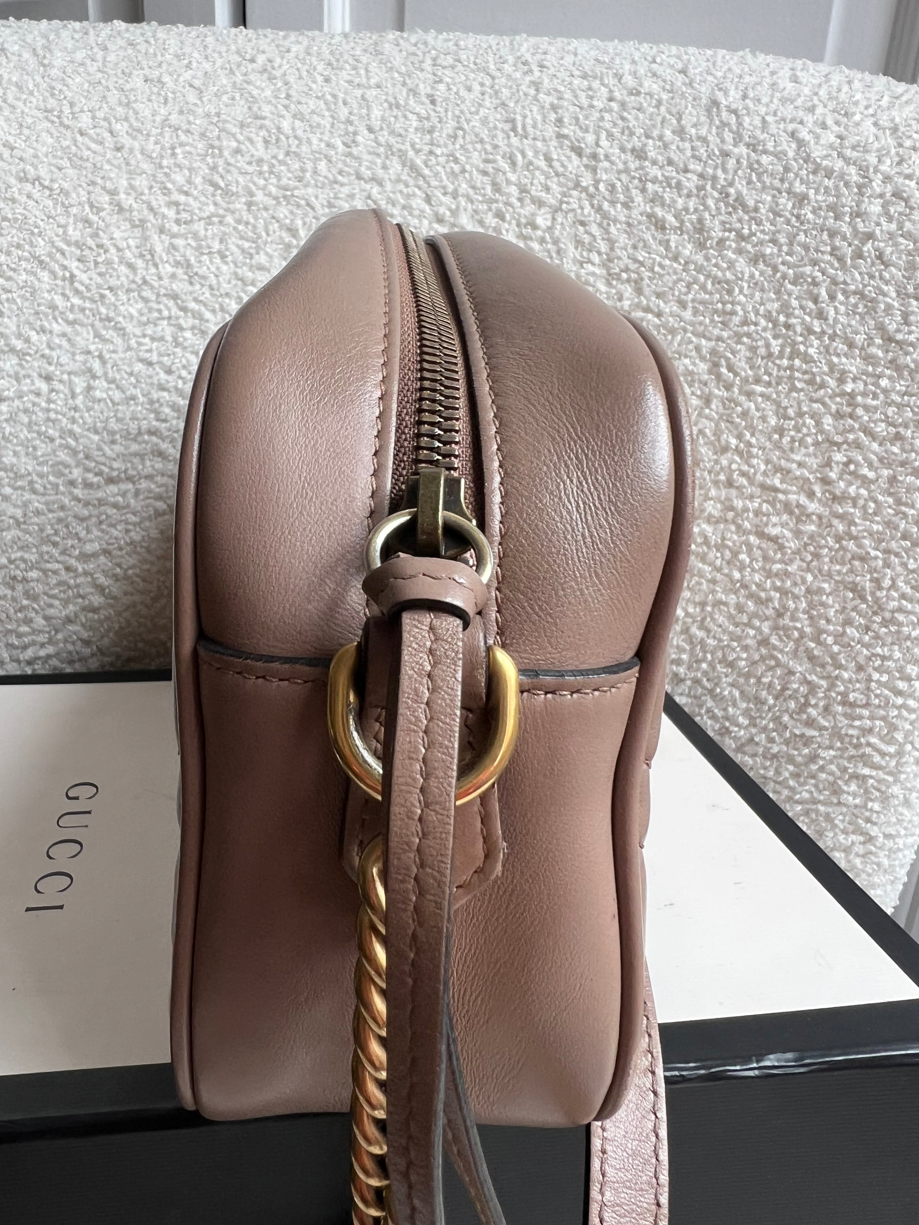Gucci GG Marmont Dusty Pink Small Shoulder Bag (RRP £1440)