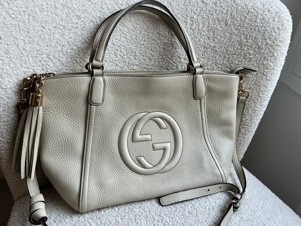 Gucci Soho Tote in Eggshell