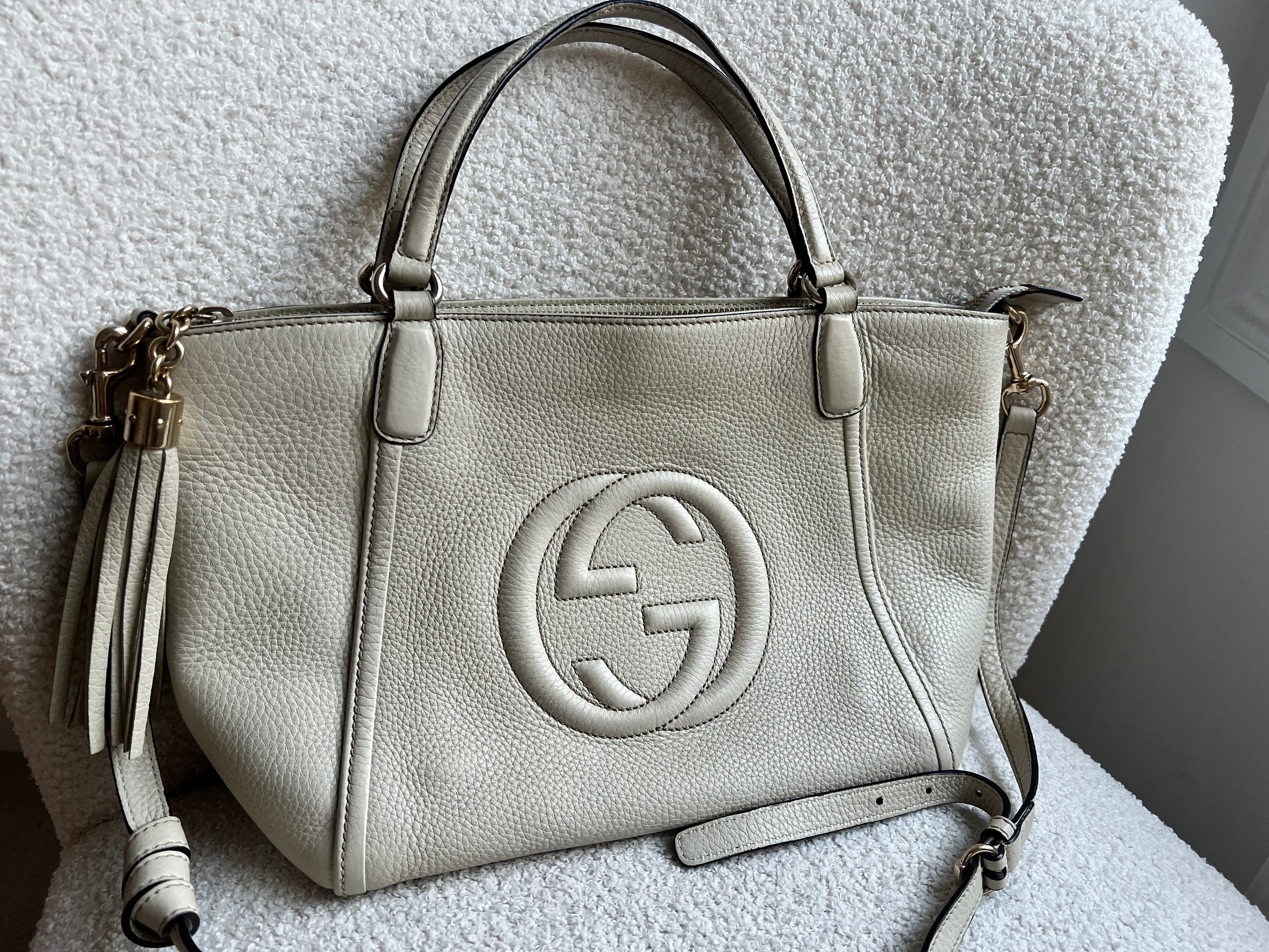 Gucci Soho Tote in Eggshell