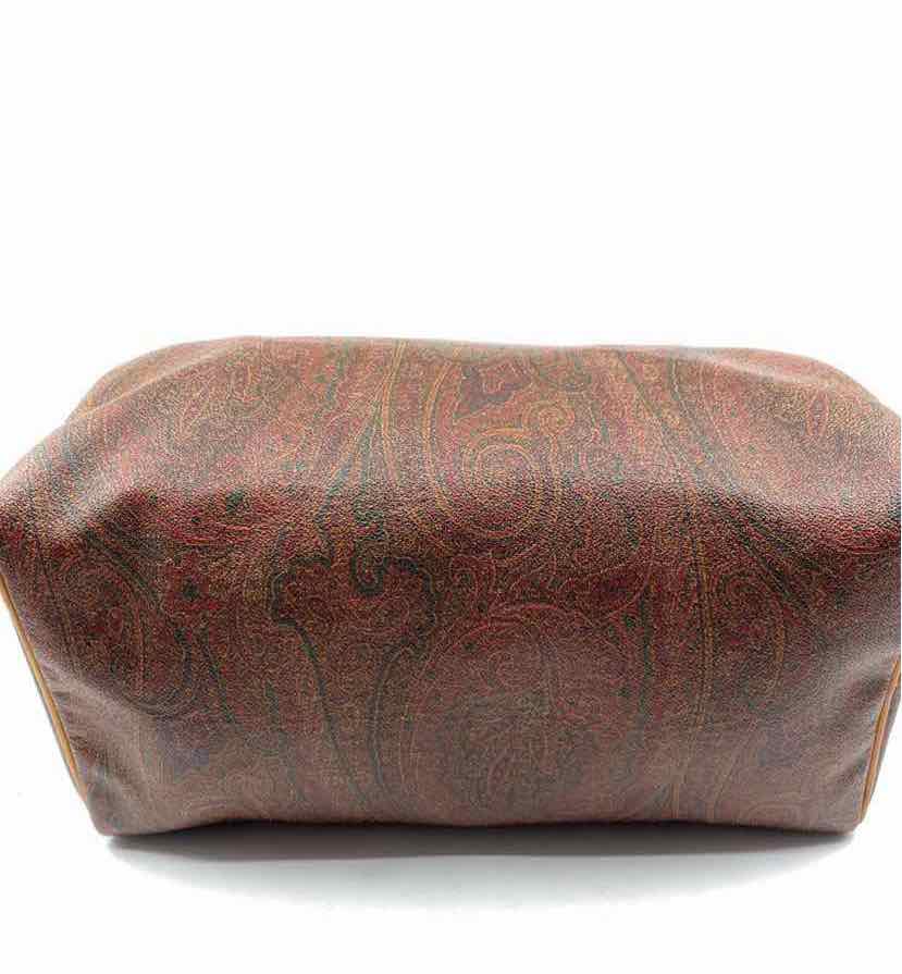 ETRO Maroon Coated canvas Paisley Handbag