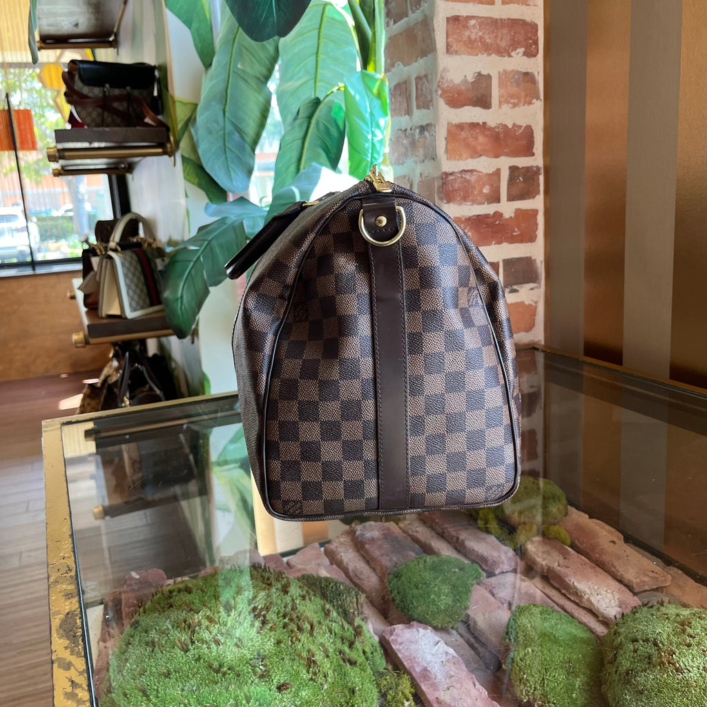 LOUIS VUITTON Keepall Bandoulière 45 Damier Ebene Canvas Weekend Bag