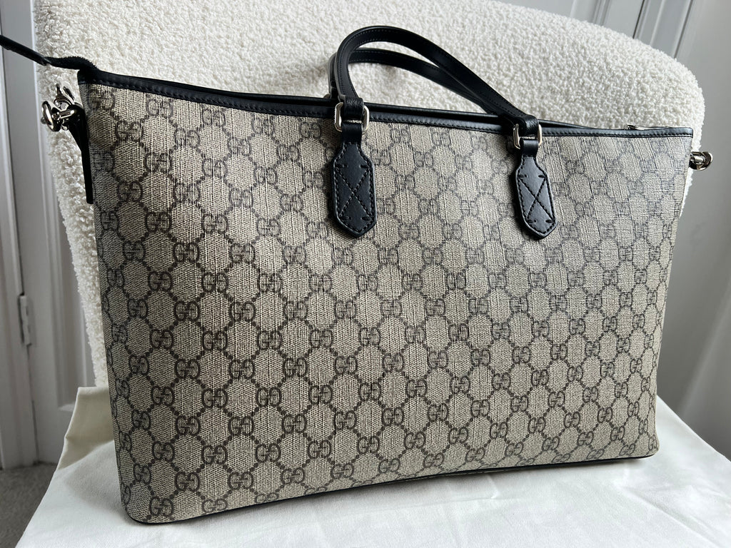 Gucci GG Supreme Coated Canvas Convertible Zip Tote