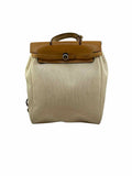 HERMES Herbag Beige Canvas Lace Solid Backpack