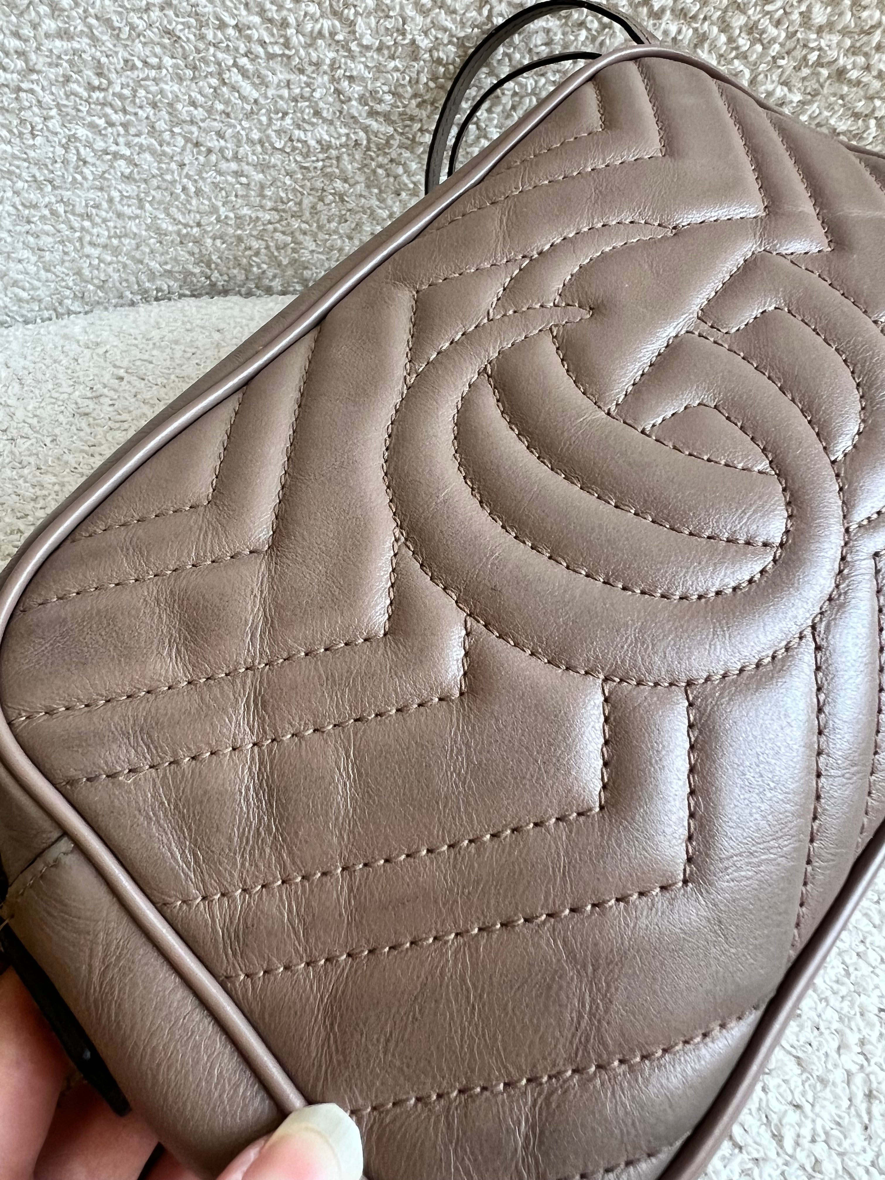 Gucci GG Marmont Dusty Pink Small Shoulder Bag (RRP £1440)