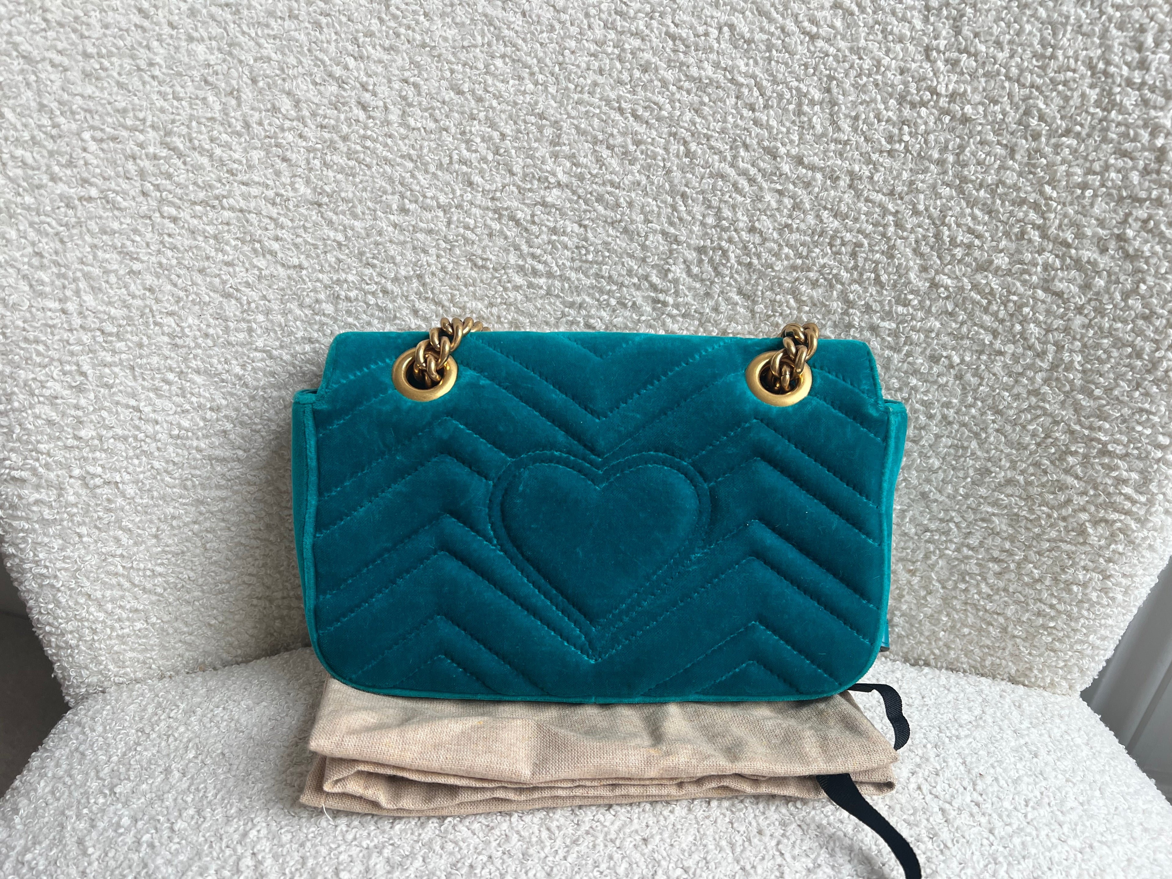 Gucci GG Mini Velvet Marmont Mini Shoulder Bag (RRP £1295)