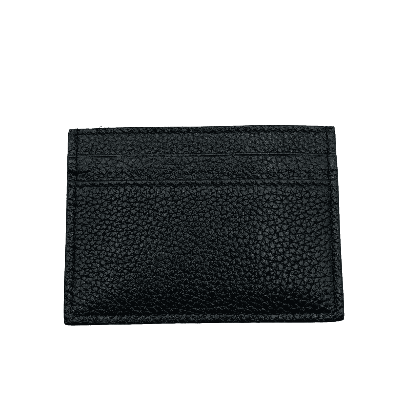 Gucci Zumi Black Leather Card Holder Wallet Metal GG Logo w/Box