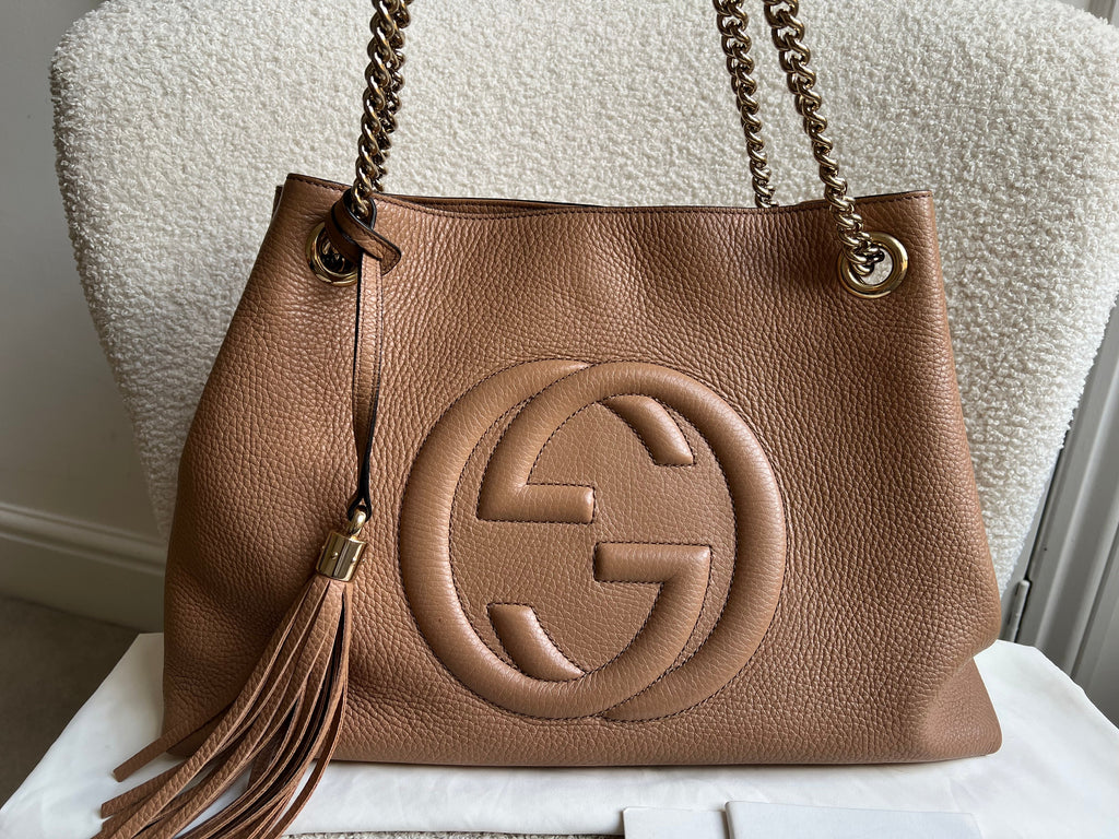 Gucci Rose Beige Soho Chain Tote (RRP £1350)