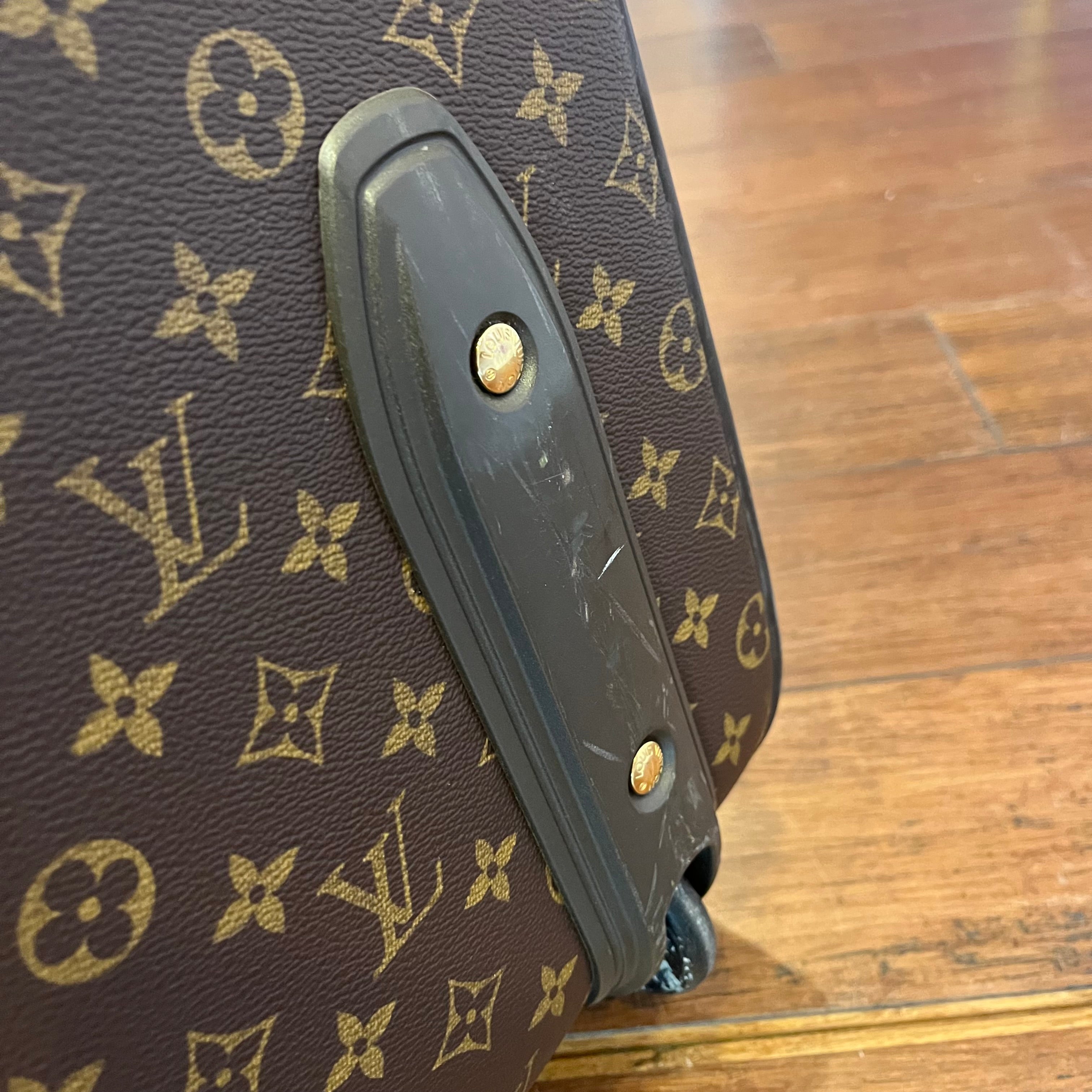 LOUIS VUITTON Pégase 45 Brown Monogram Canvas Rolling Luggage