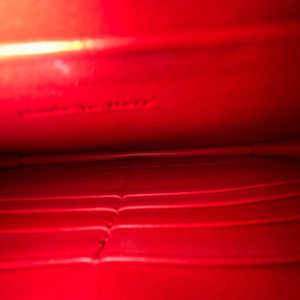 CELINE Red Leather Frame Small Crossbody