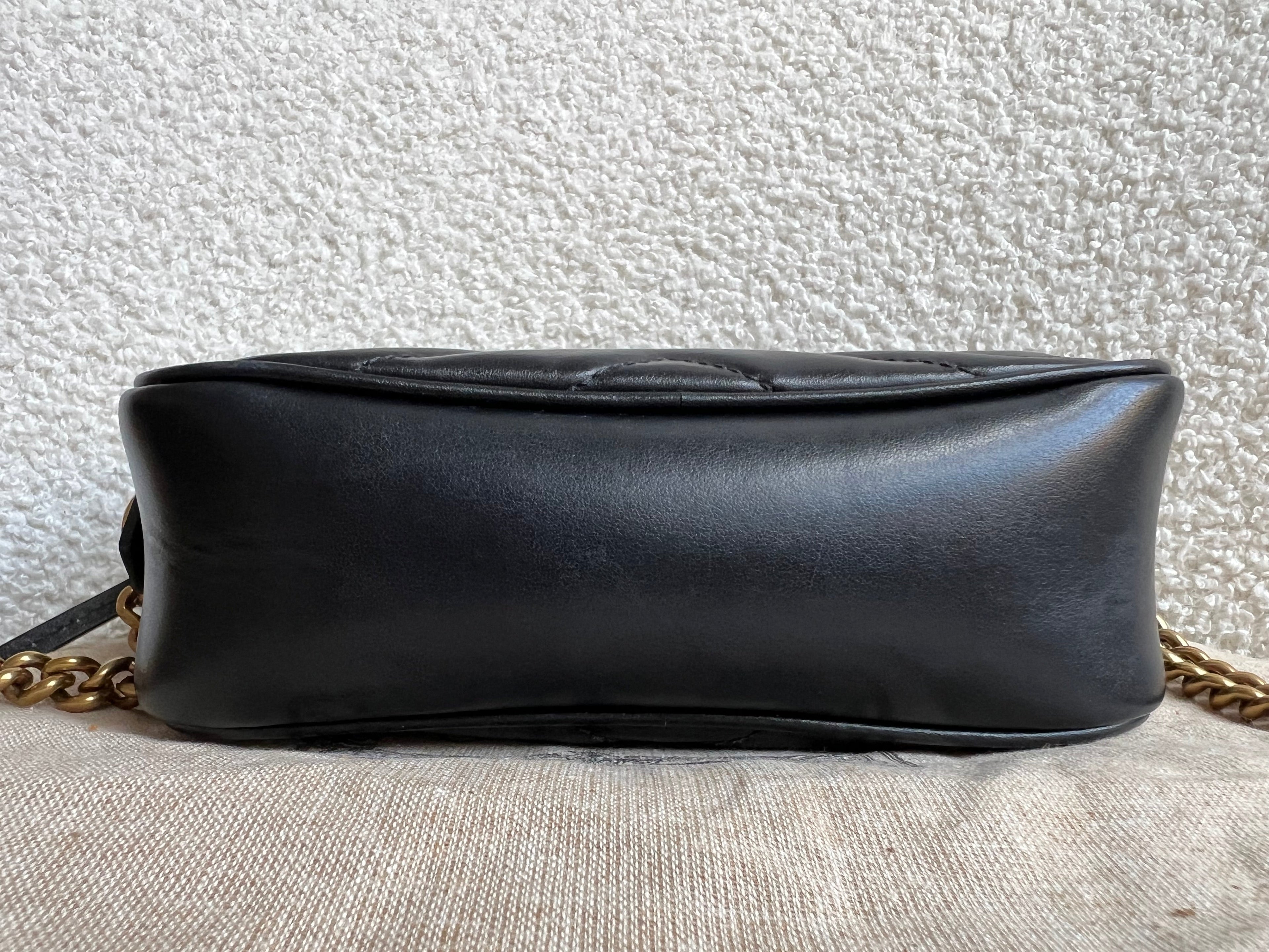 Gucci GG Black Marmont Mini Shoulder Bag (RRP £1,360)