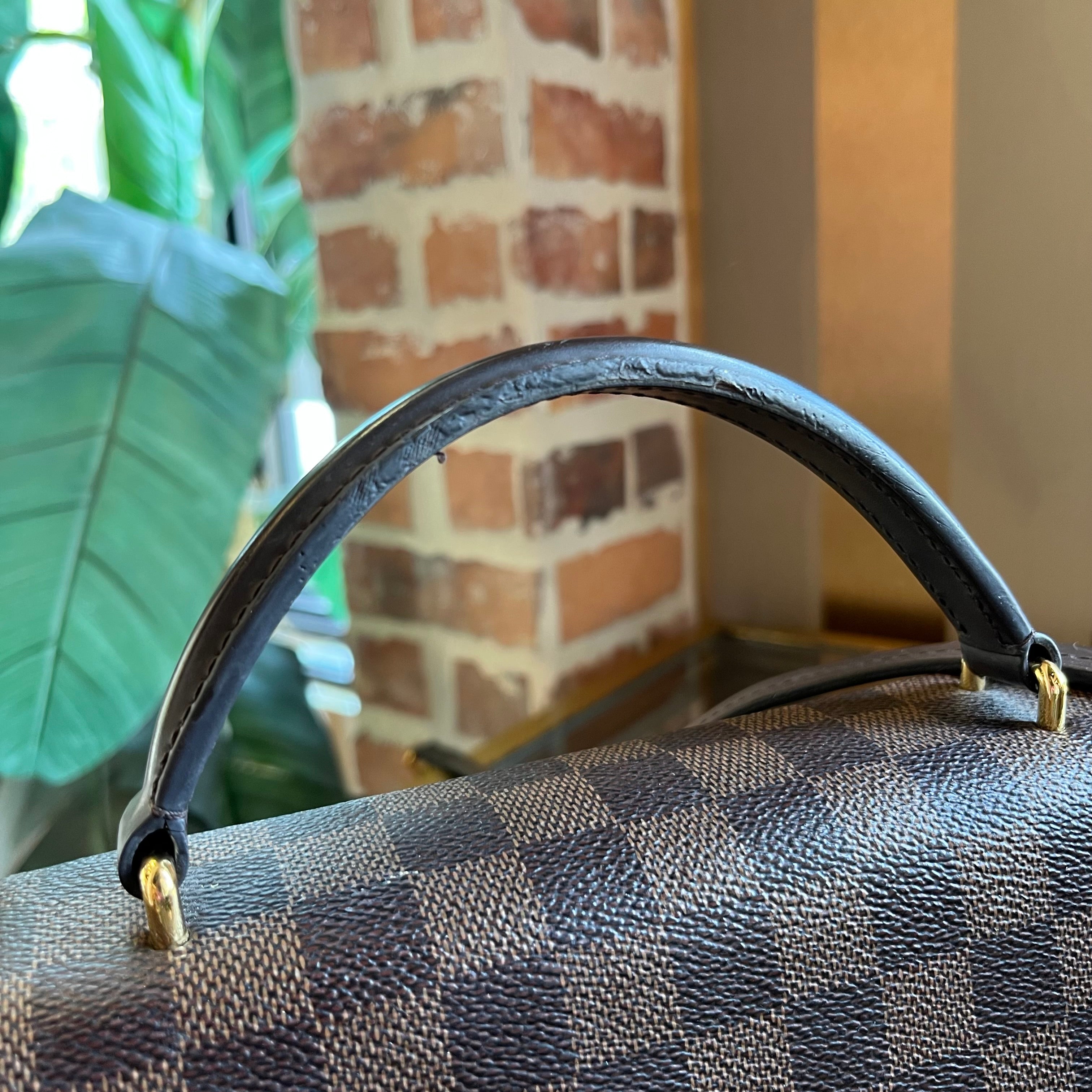 LOUIS VUITTON Croisette Brown Damier Ebene Top Handle Bag