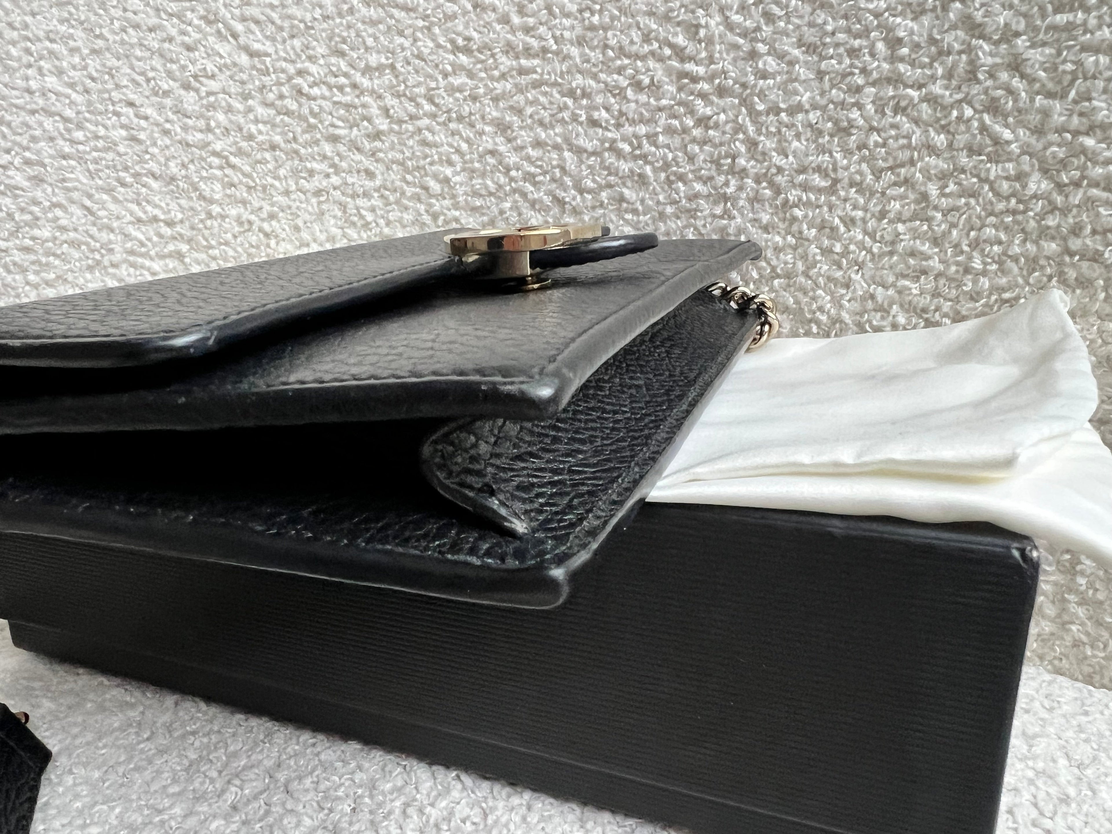 Gucci Black Interlocking GG Chain Wallet
