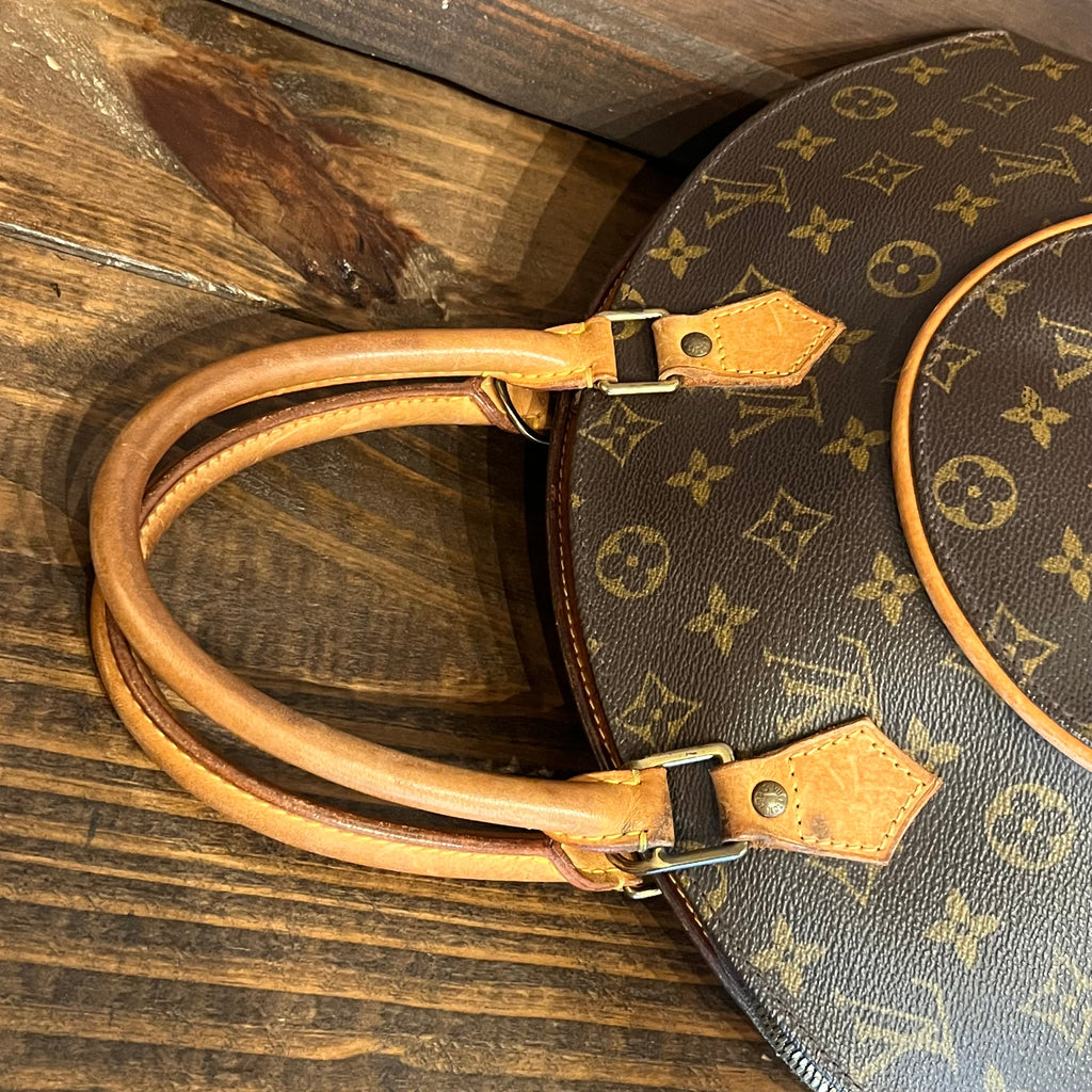 LOUIS VUITTON Ellipse MM Brown Monogram Canvas Top Handle Bag