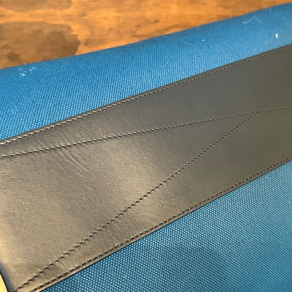 BURBERRY Kennedy Blue Canvas Duffle Bag