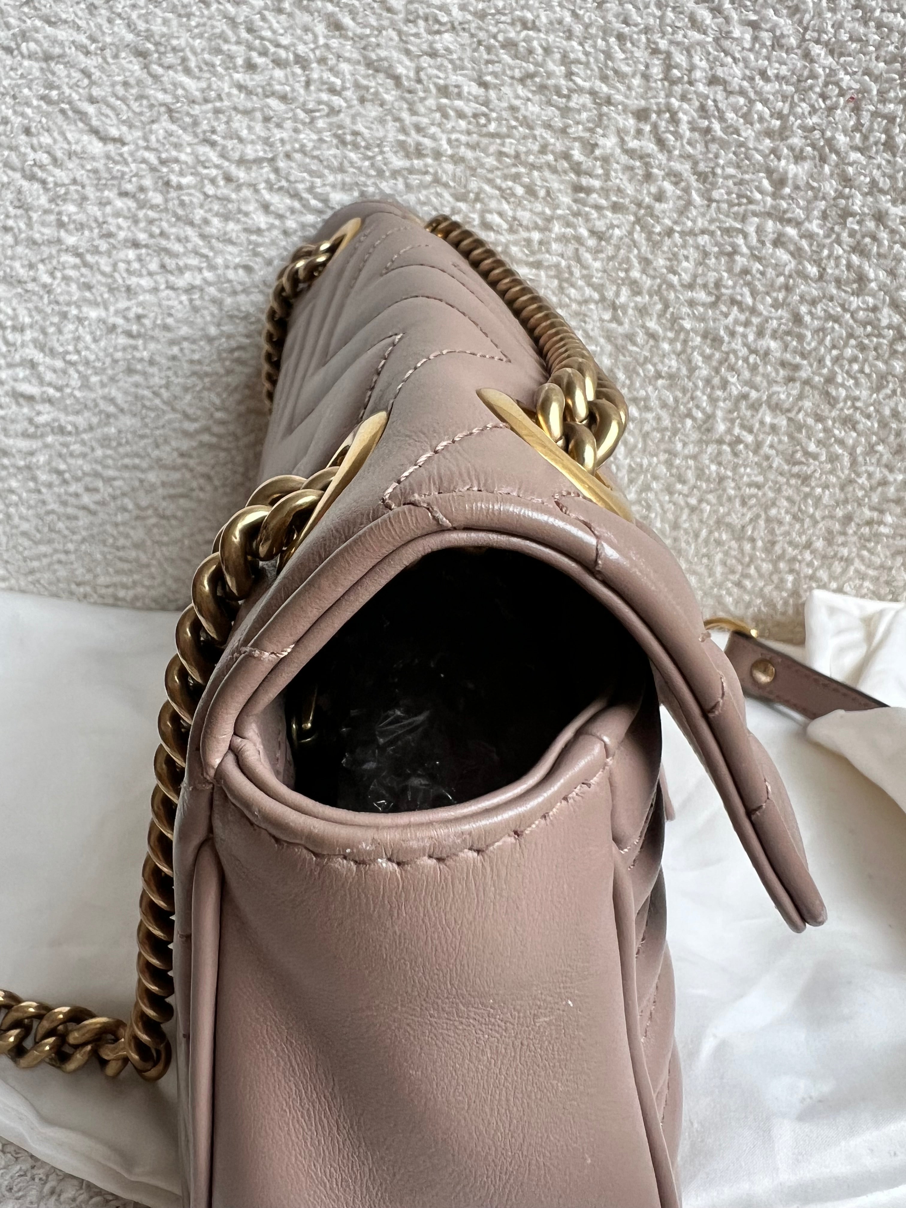 Gucci GG Dusty Pink Marmont Small Shoulder Bag (RRP £2070)