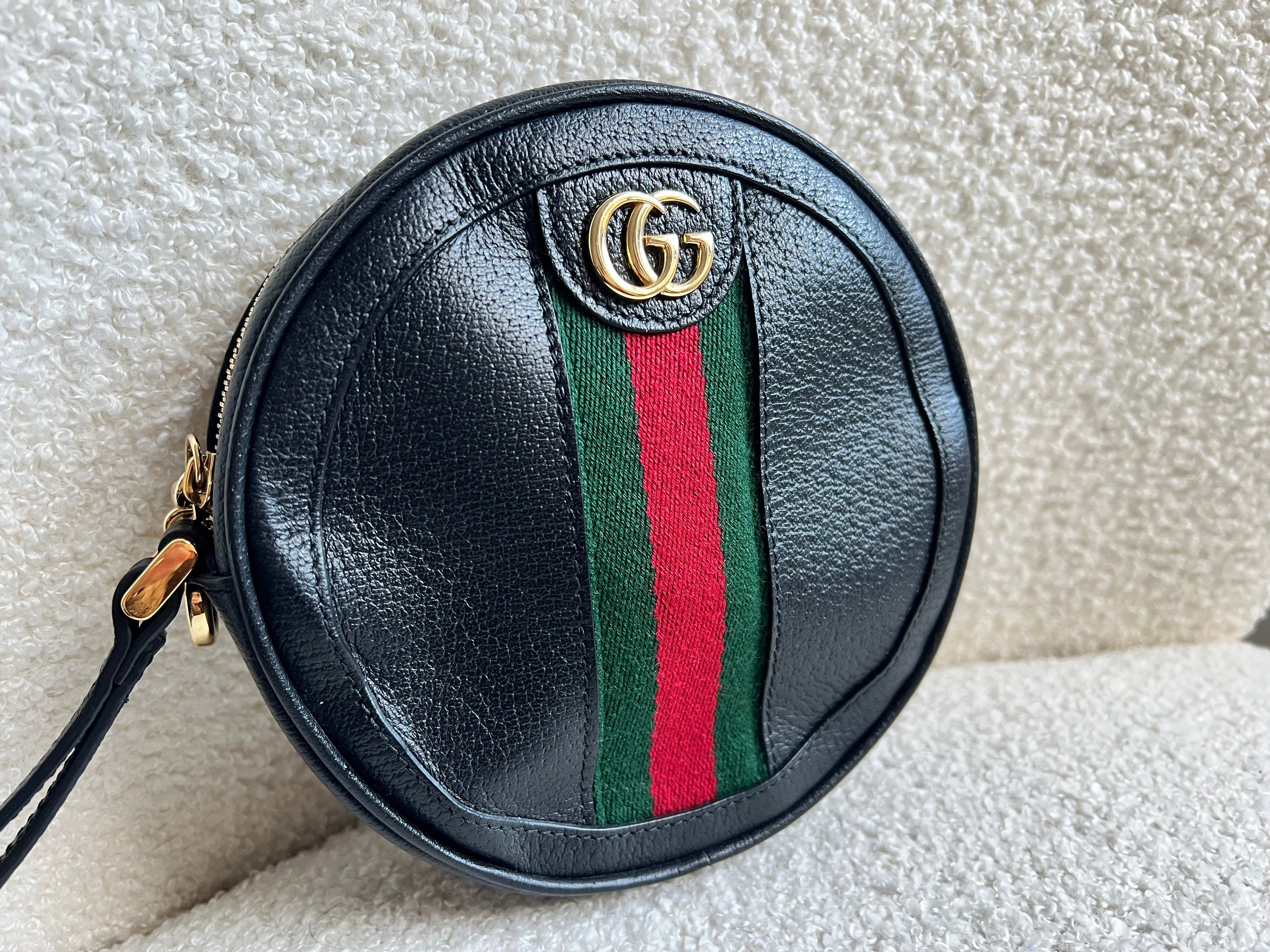 Gucci GG Round Black Ophidia Clutch