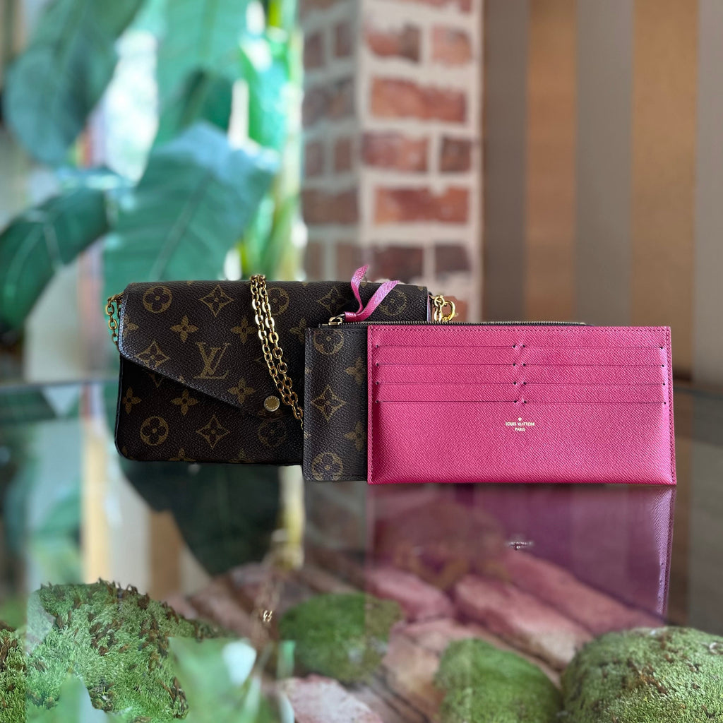 LOUIS VUITTON Felicie Pochette Brown Monogram Canvas Crossbody