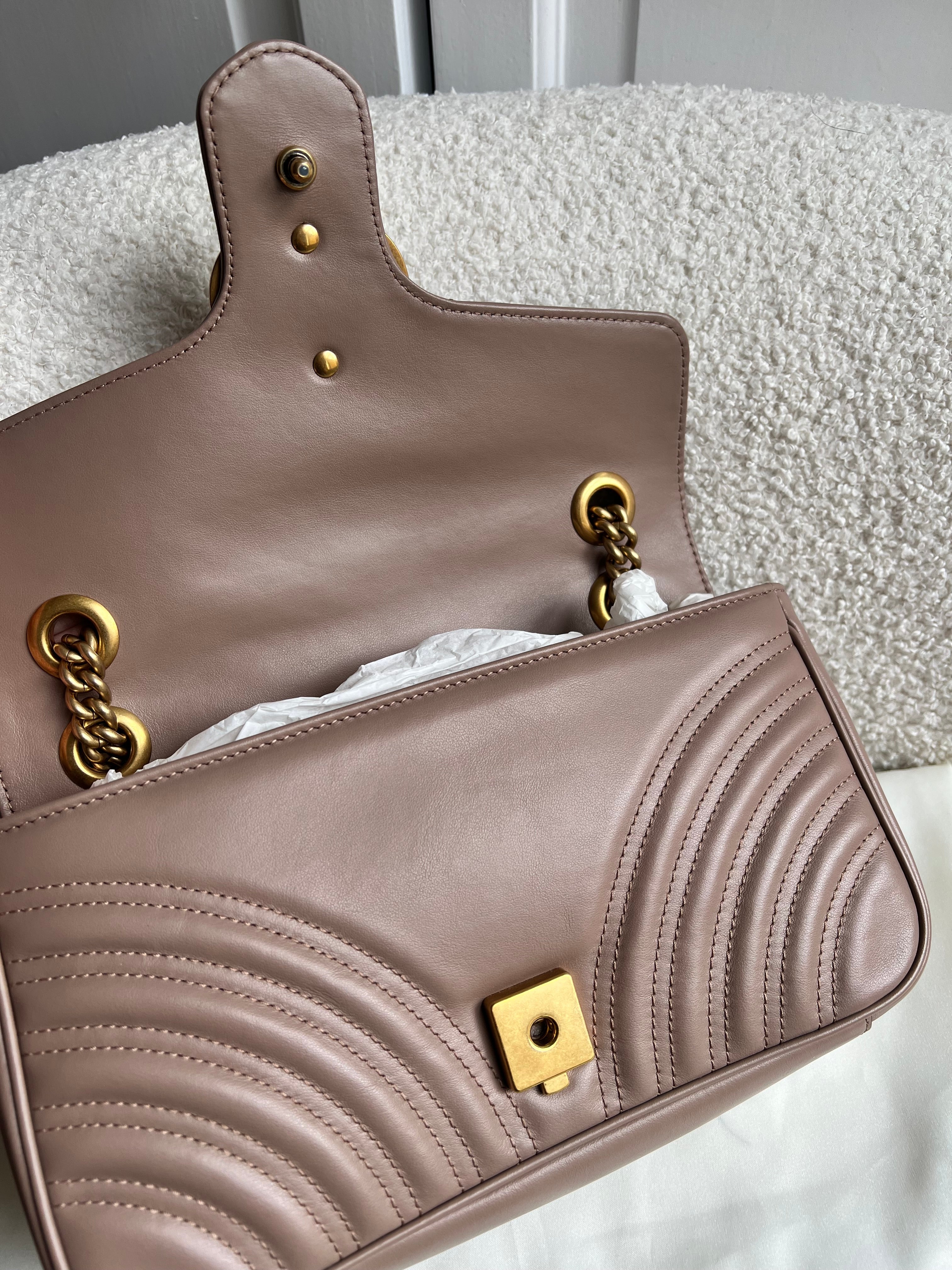 Gucci GG Dusty Pink Marmont Small Shoulder Bag (RRP £2070)
