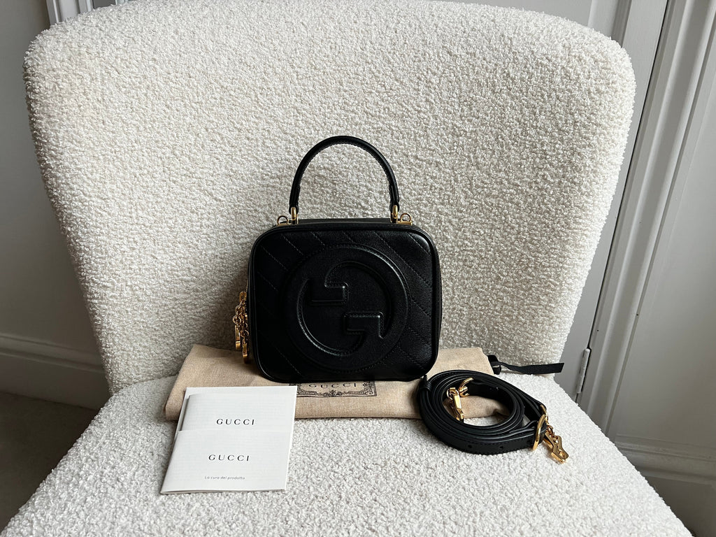Gucci Black Small Top Handle Blondie Shoulder Bag (RRP £1870)